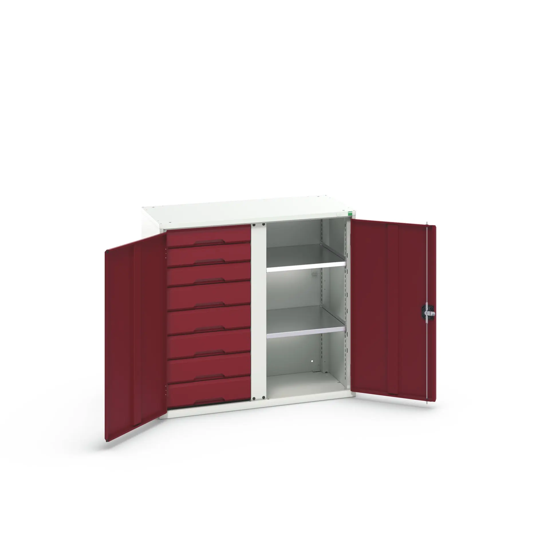 Produktfoto 1 von Bott Aufbewahrungsschrank Typ Bestückter Schrank 2 Tür/en 2 Regal/e 8 Schublade/n 1000 mm 1050 mm Ja 550 mm Stahlblech