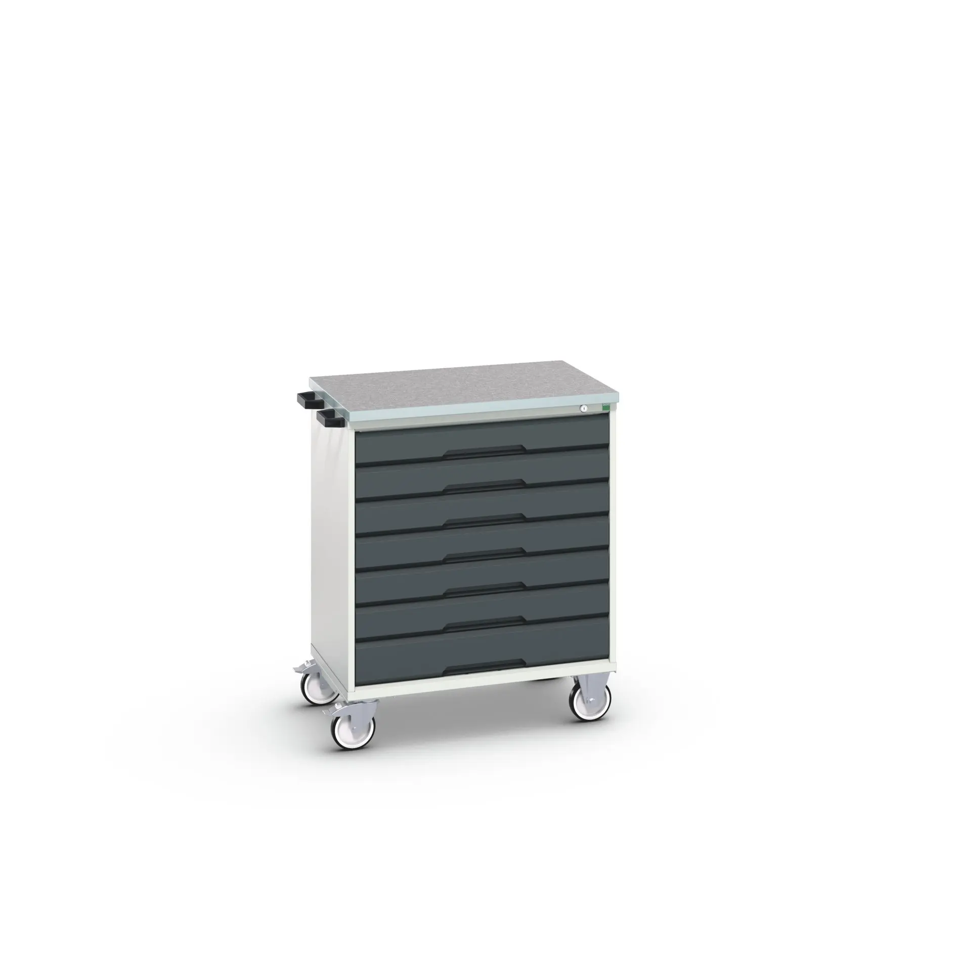 Produktfoto 1 von Bott Aufbewahrungsschrank Typ Beweglicher Schrank Freistehend 7 Schublade/n 980 mm 80 mm Ja 600 mm mit Rädern Stahlblech