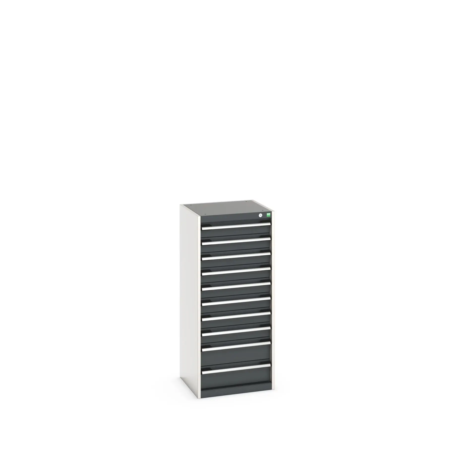 Produktfoto 1 von Bott 10 Stahl Schubladenbehälter Schrank Anthrazit, Hellgrau, 1200 mm x 525 mm x 525 mm