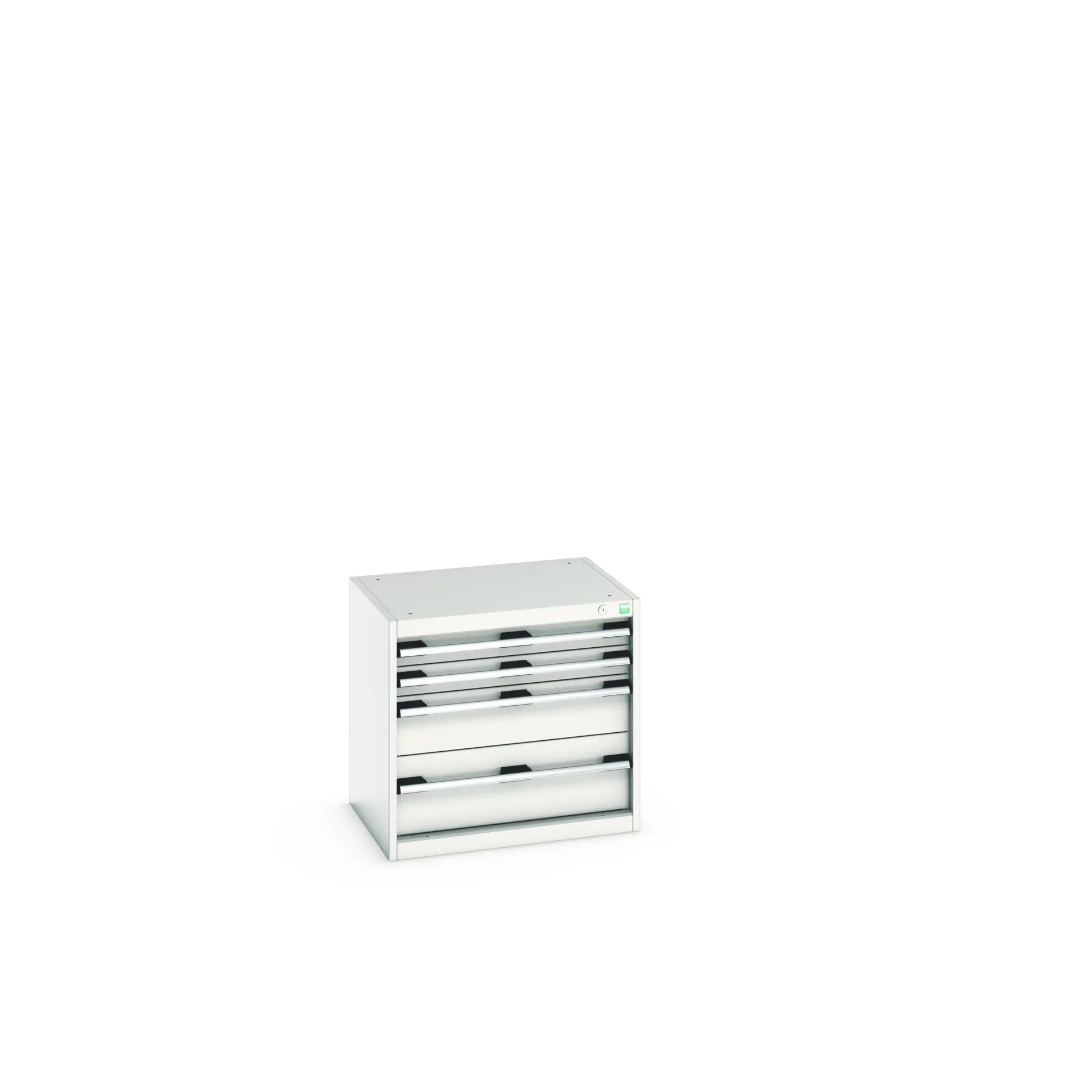 Produktfoto 1 von Bott 4 Stahl Schubladenbehälter Schrank Hellgrau, 600 mm x 650 mm x 525 mm
