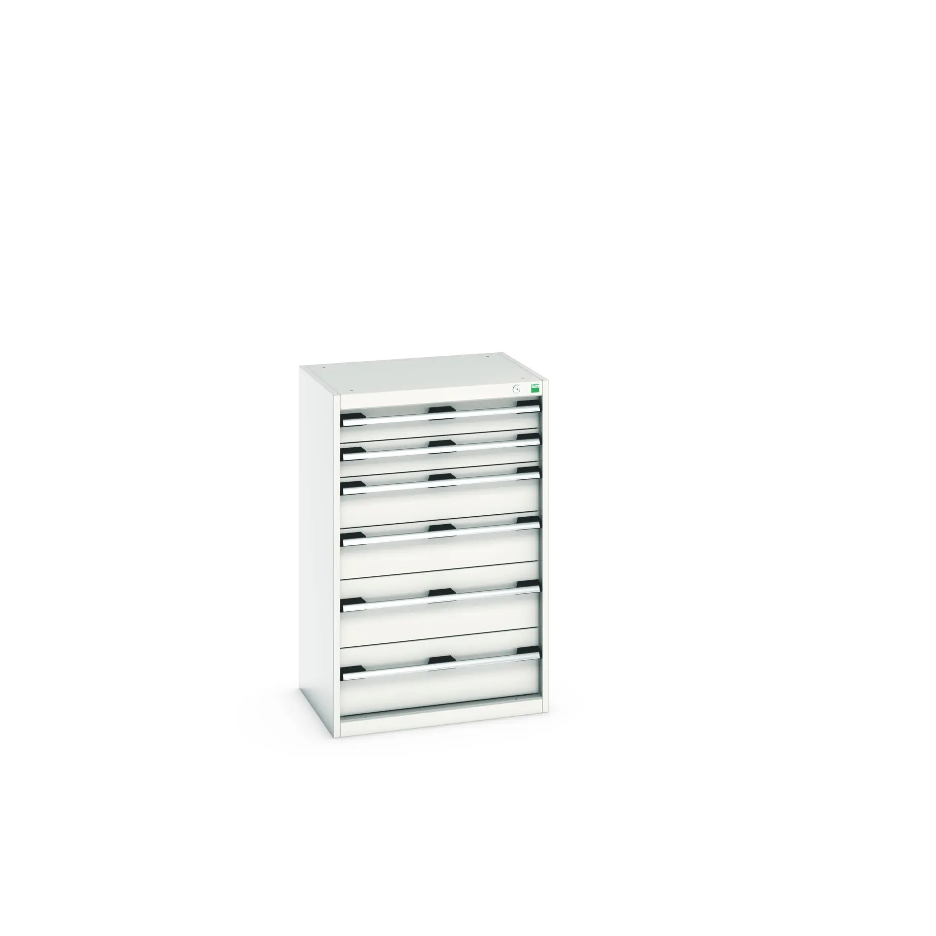 Produktfoto 1 von Bott 6 Stahl Schubladenbehälter Schrank Hellgrau, 1000 mm x 650 mm x 525 mm