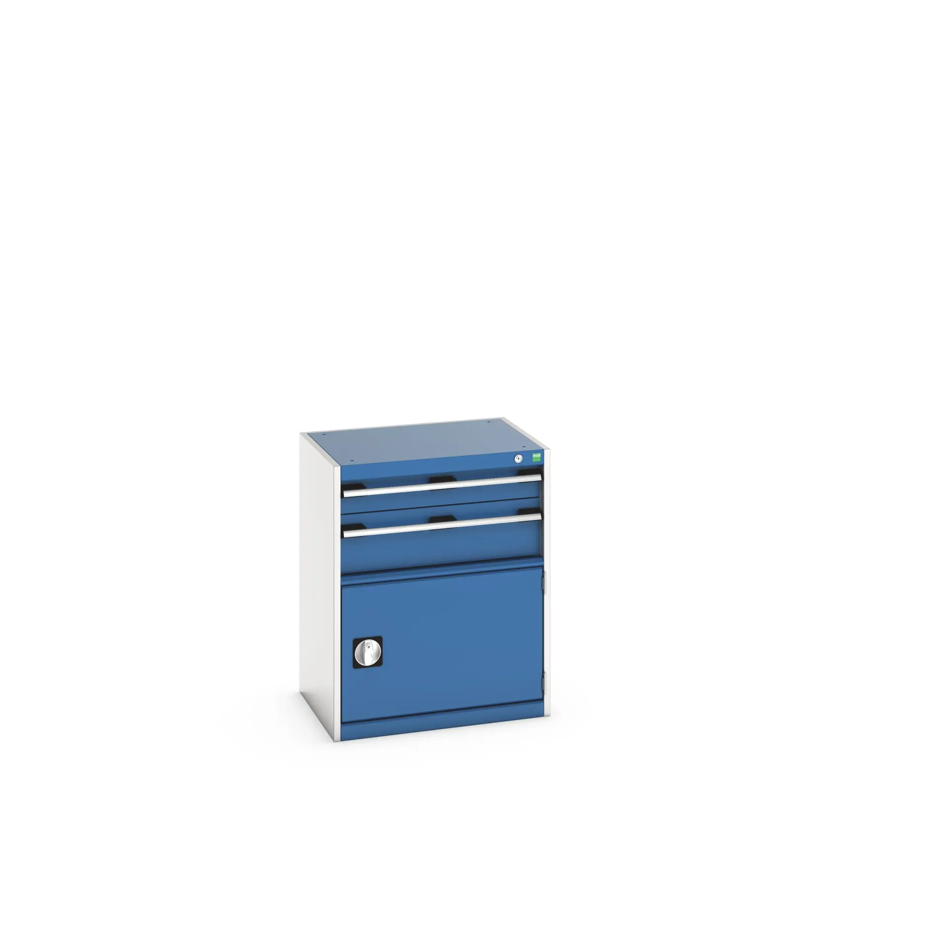 Produktfoto 1 von Bott 2 Stahl Schubladenbehälter Schrank Blau, Hellgrau, 800 mm x 650 mm x 525 mm