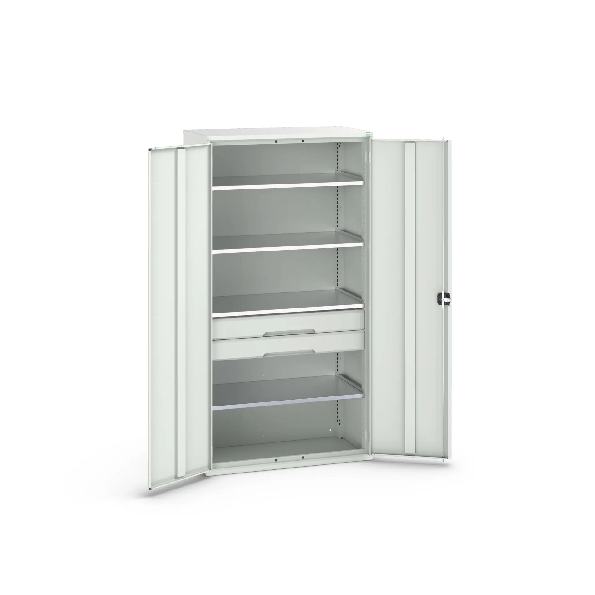 Produktfoto 1 von Bott Aufbewahrungsschrank Typ Bestückter Schrank 2 Tür/en 4 Regal/e 2 Schublade/n 2000 mm 1050 mm Ja 550 mm Stahlblech