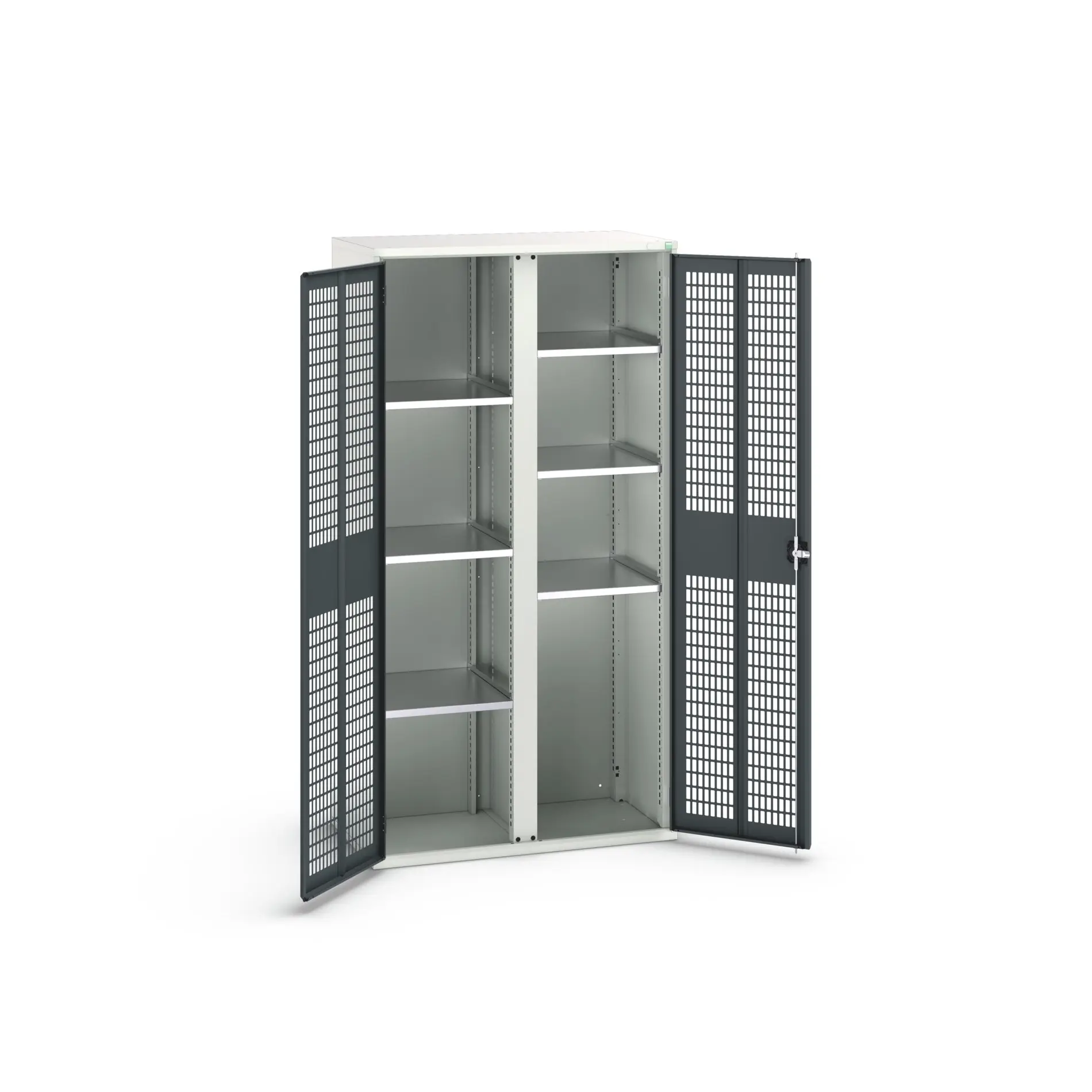 Produktfoto 1 von Bott Aufbewahrungsschrank Typ Bestückter Schrank 2 Tür/en 6 Regal/e 2000 mm 1050 mm Ja 550 mm Stahlblech