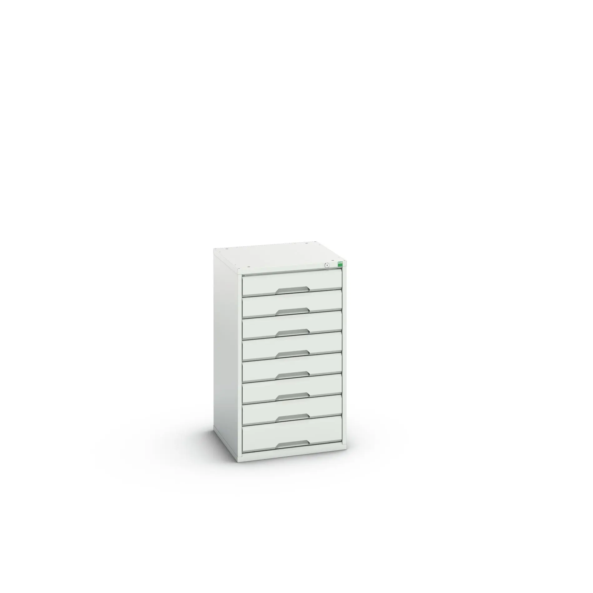 Produktfoto 1 von Bott 8 Stahl Schubladenbehälter Schrank Hellgrau, 900 mm x 525 mm x 550 mm