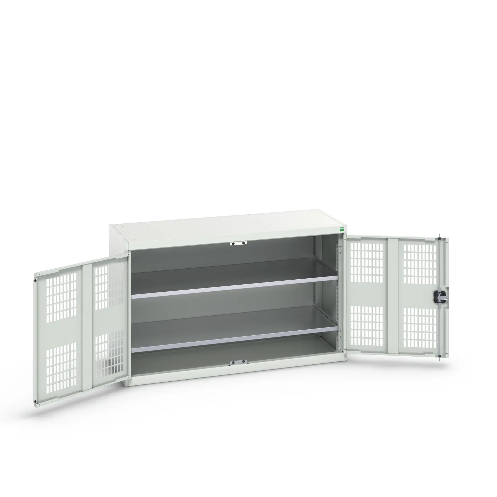 Produktfoto 1 von Bott Aufbewahrungsschrank Typ Regalschrank 2 Tür/en 2 Regal/e 800 mm 1300 mm Ja 550 mm Stahlblech