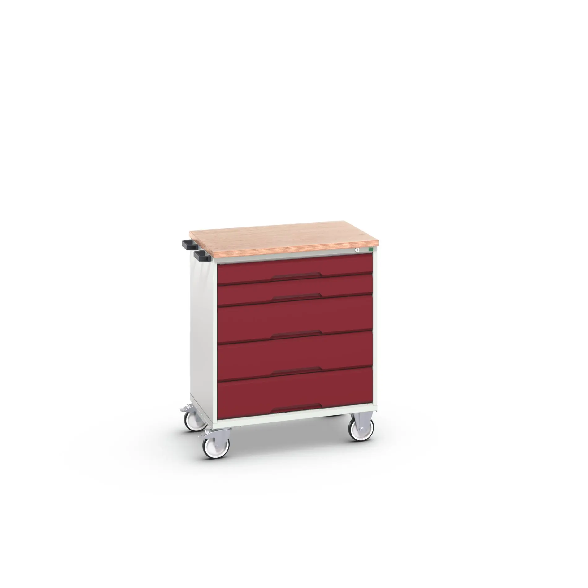Produktfoto 1 von Bott Aufbewahrungsschrank Typ Beweglicher Schrank Freistehend 5 Schublade/n 980 mm 80 mm Ja 600 mm mit Rädern Stahlblech