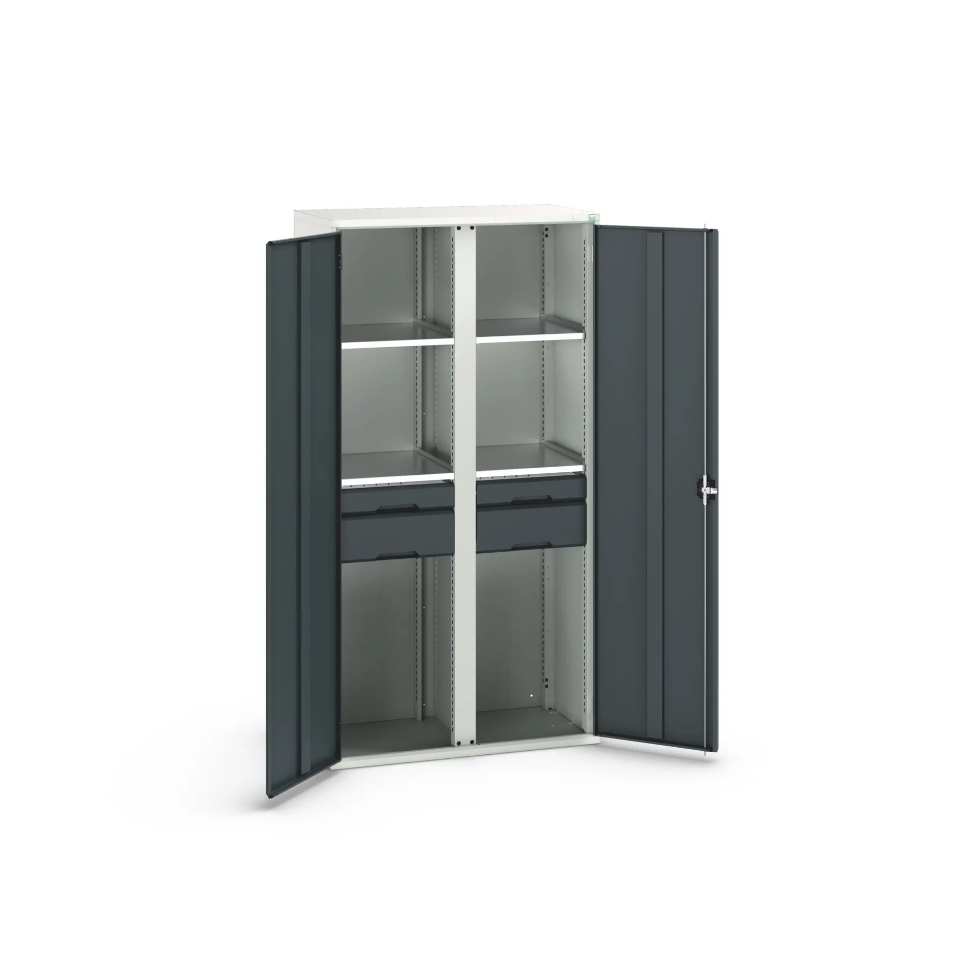 Produktfoto 1 von Bott Aufbewahrungsschrank Typ Bestückter Schrank 2 Tür/en 4 Regal/e 4 Schublade/n 2000 mm 1050 mm Ja 550 mm Stahlblech