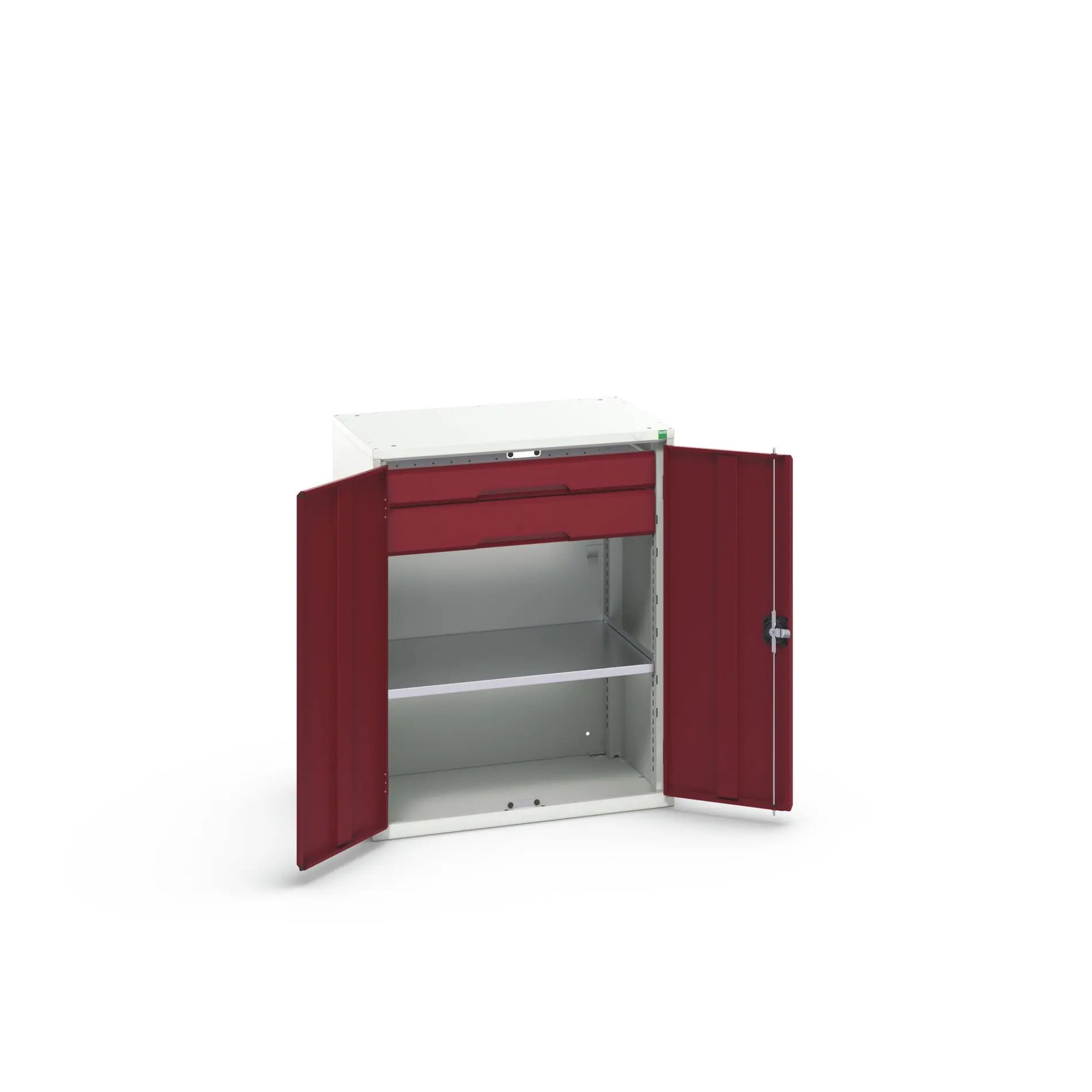Produktfoto 1 von Bott Aufbewahrungsschrank Typ Bestückter Schrank 2 Tür/en 1 Regal/e 2 Schublade/n 1000 mm 80 mm Ja 550 mm Stahlblech