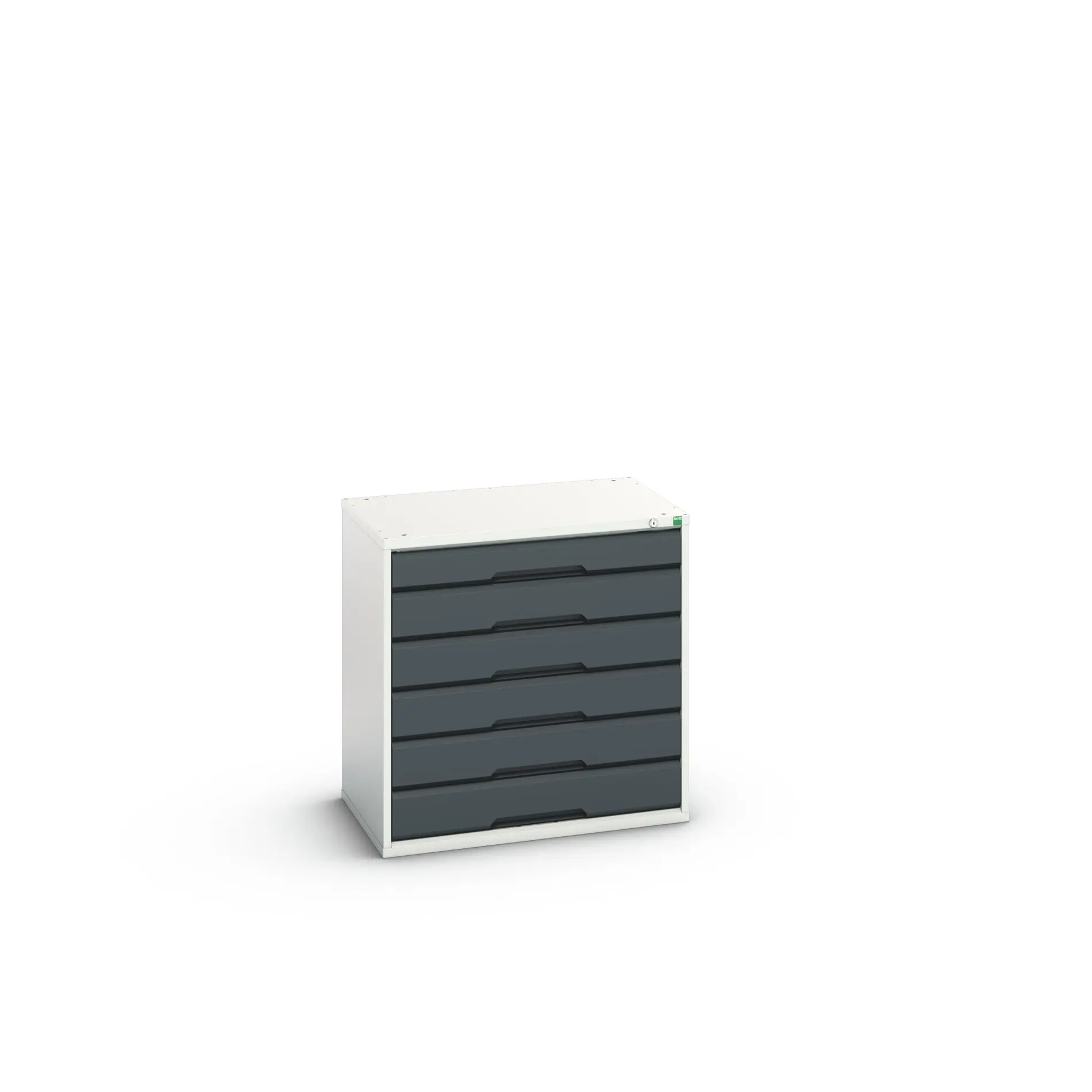 Produktfoto 1 von Bott 6 Stahl Schubladenbehälter Schrank Anthrazit, Hellgrau, 800 mm x 800 mm x 550 mm