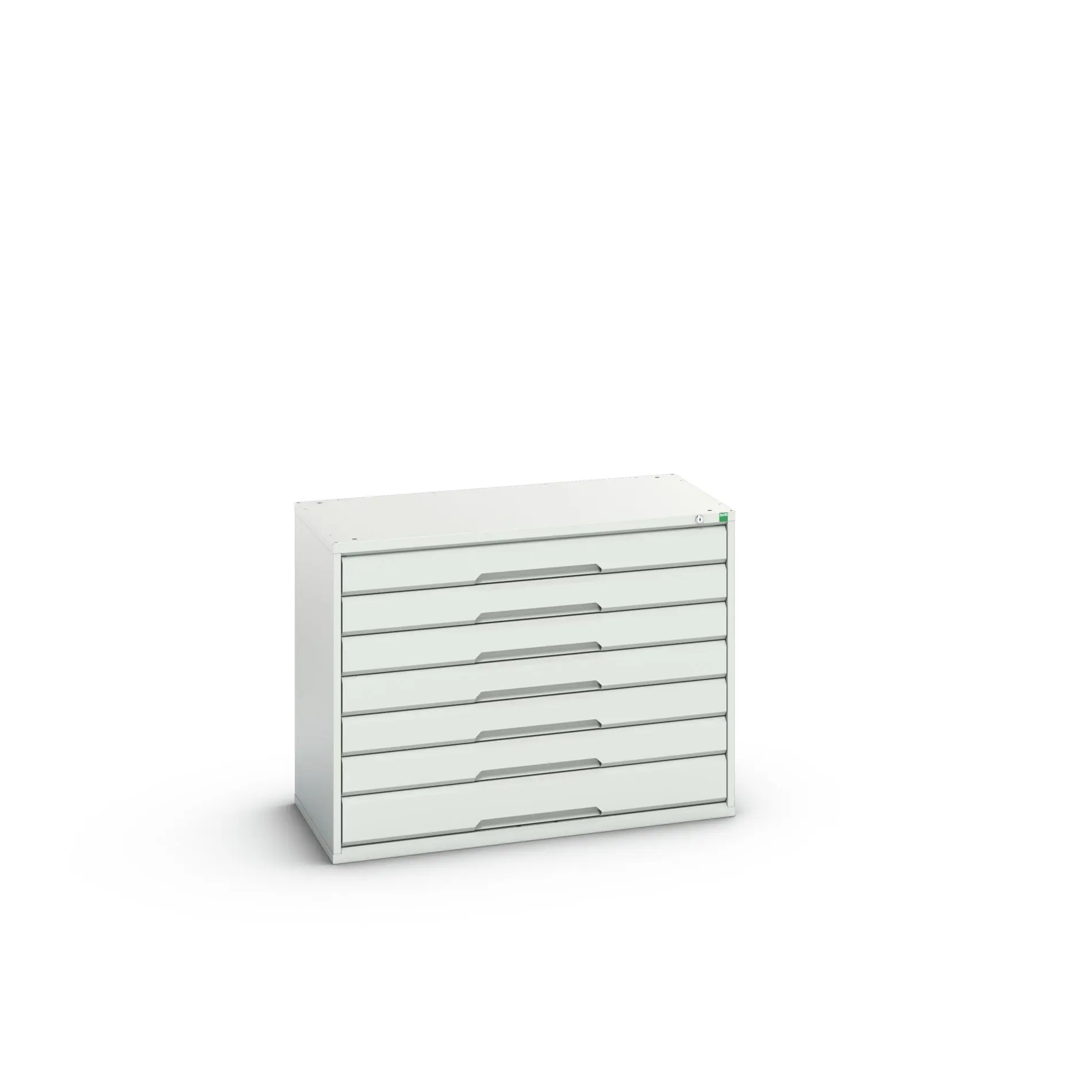 Produktfoto 1 von Bott 7 Stahl Schubladenbehälter Schrank Hellgrau, 800 mm x 1050 mm x 550 mm