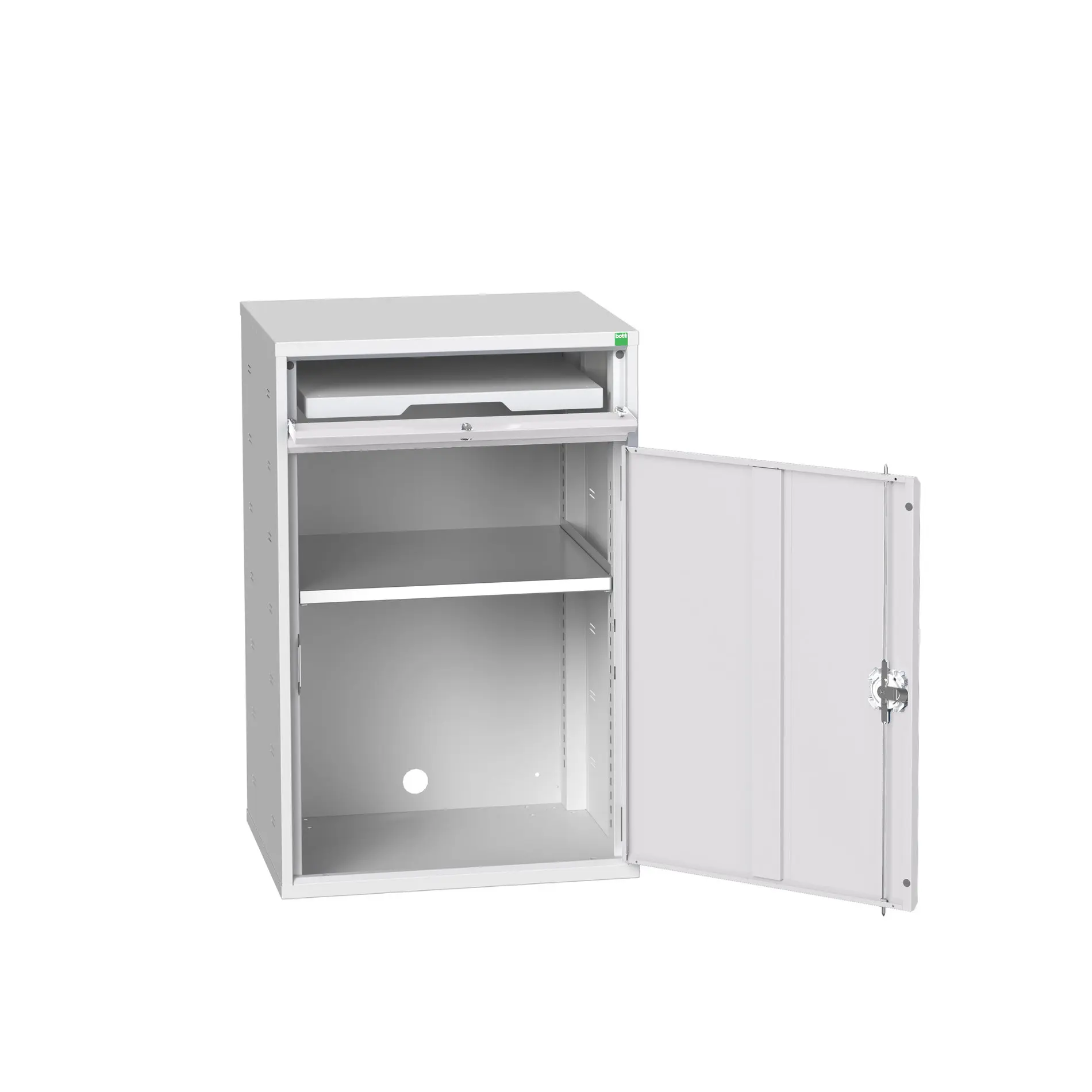 Produktfoto 1 von Bott Aufbewahrungsschrank Typ Computerschrank 1 Tür/en 1 Regal/e 1000 mm 650 mm Ja 550 mm Stahlblech