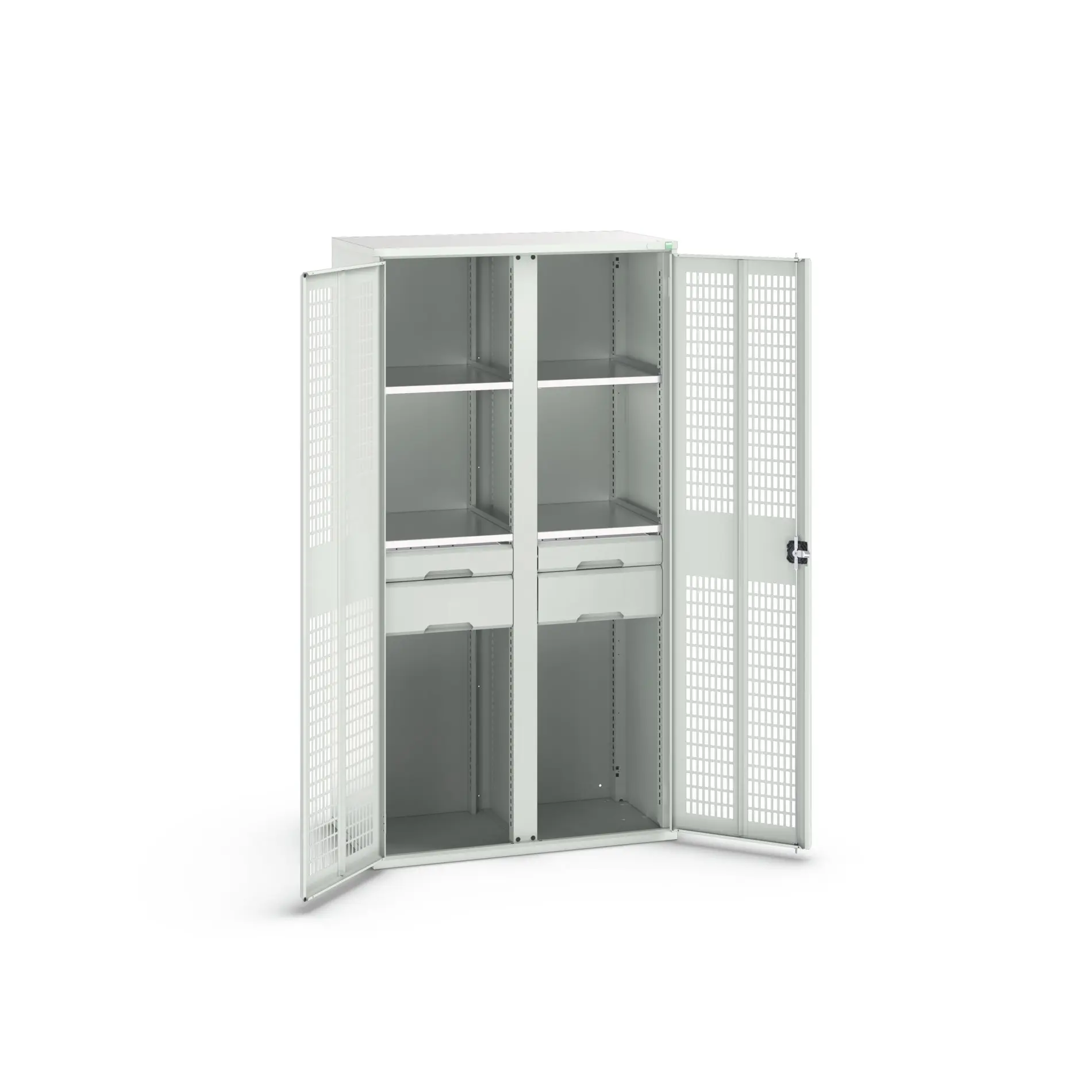 Produktfoto 1 von Bott Aufbewahrungsschrank Typ Bestückter Schrank 2 Tür/en 4 Regal/e 4 Schublade/n 2000 mm 1050 mm Ja 550 mm Stahlblech