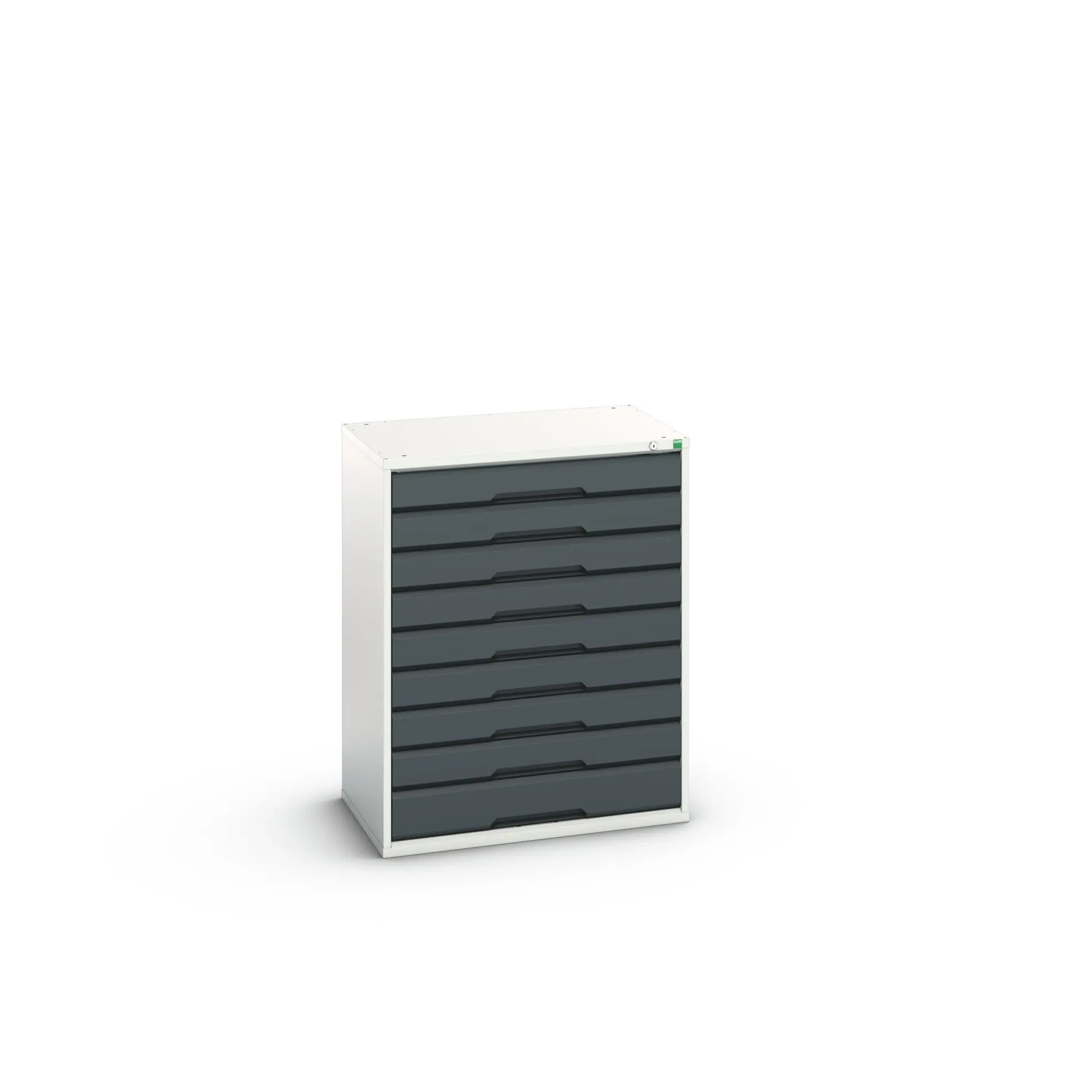 Produktfoto 1 von Bott 9 Stahl Schubladenbehälter Schrank Anthrazit, Hellgrau, 1000 mm x 800 mm x 550 mm