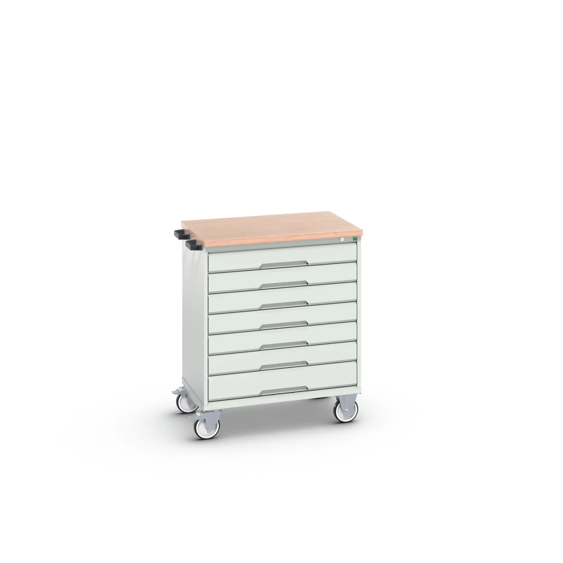 Produktfoto 1 von Bott Aufbewahrungsschrank Typ Beweglicher Schrank Freistehend 7 Schublade/n 980 mm 80 mm Ja 600 mm mit Rädern Stahlblech