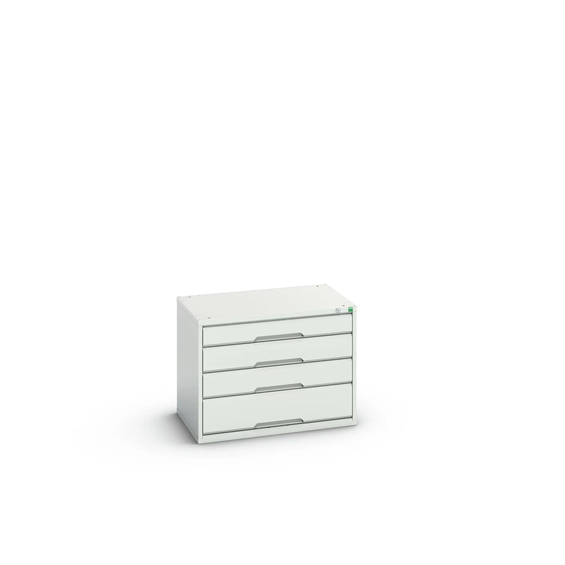 Produktfoto 1 von Bott 4 Stahl Schubladenbehälter Schrank Hellgrau, 600 mm x 800 mm x 550 mm