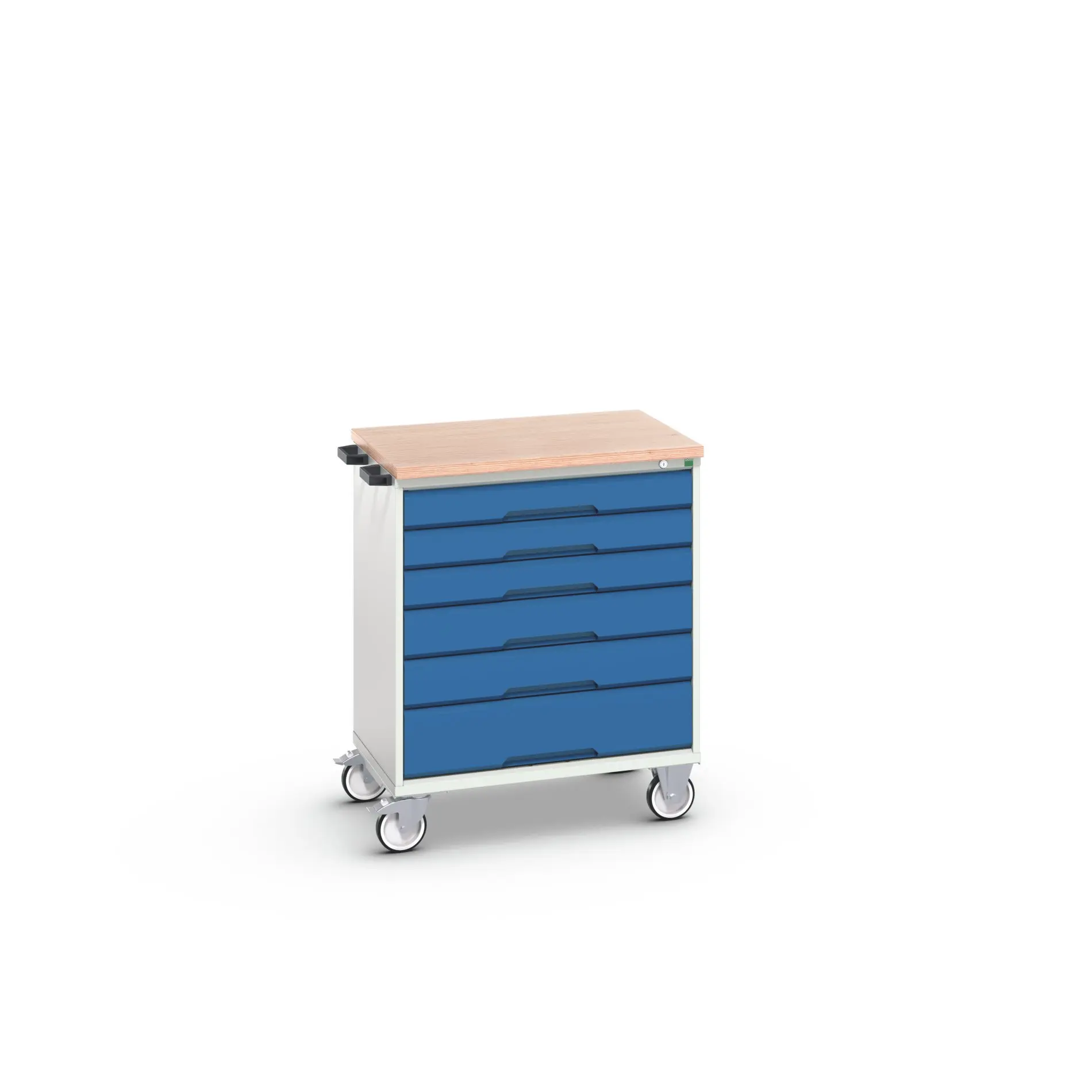 Produktfoto 1 von Bott Aufbewahrungsschrank Typ Beweglicher Schrank Freistehend 6 Schublade/n 980 mm 80 mm Ja 600 mm mit Rädern Stahlblech