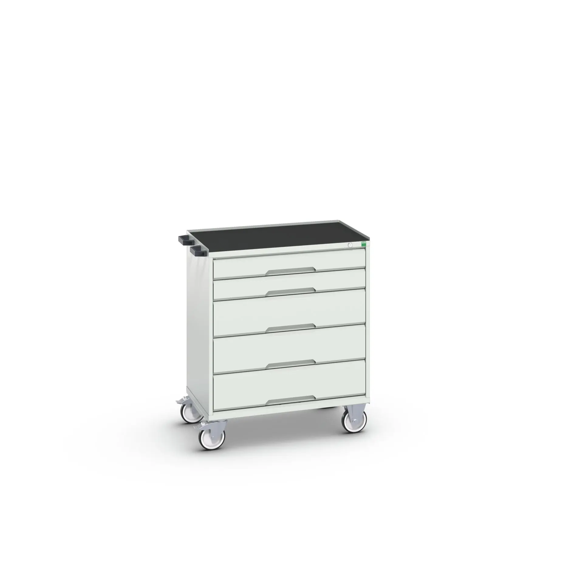 Bott Aufbewahrungsschrank Typ Beweglicher Schrank Freistehend 5 Schublade/n 965 mm 80 mm Ja 550 mm mit Rädern Stahlblech