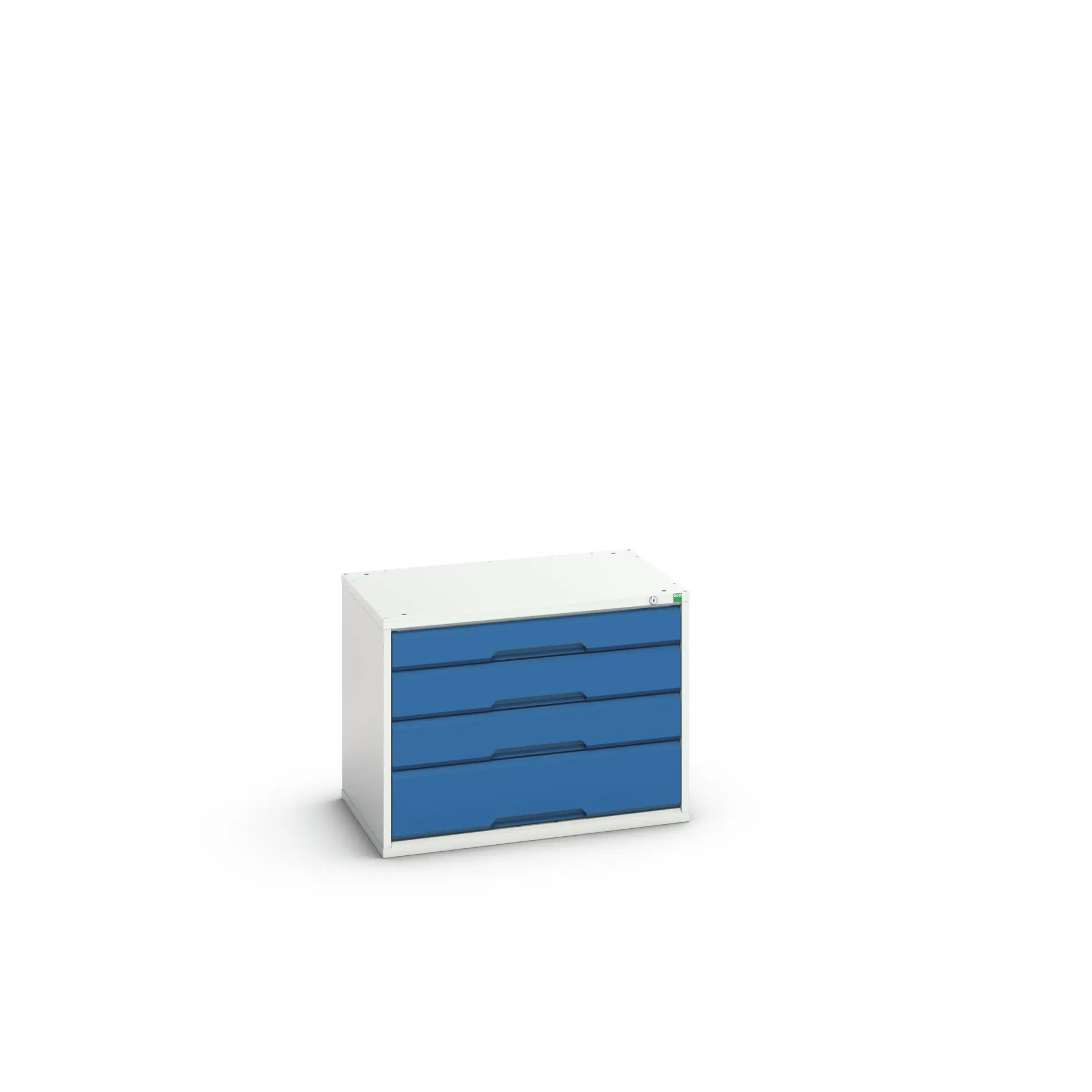 Produktfoto 1 von Bott 4 Stahl Schubladenbehälter Schrank Blau, Hellgrau, 600 mm x 800 mm x 550 mm