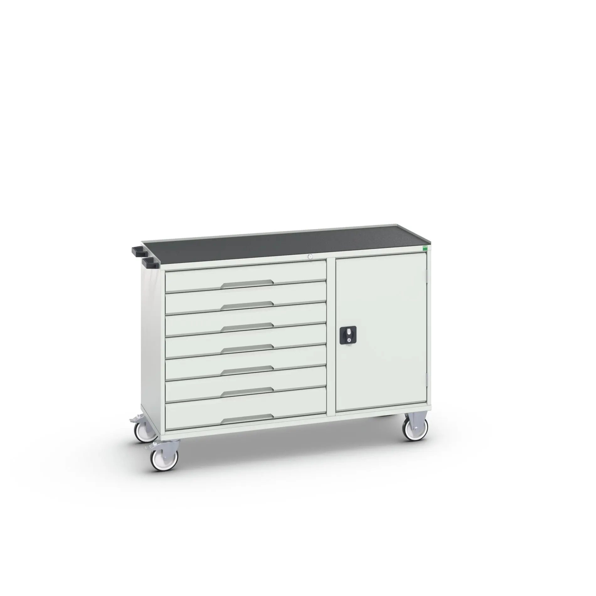 Produktfoto 1 von Bott Stahl Gestellwagen, Typ Gestellwagen 7 Schubladen mit Rädern, 965 mm x 1300mm x 550 mm