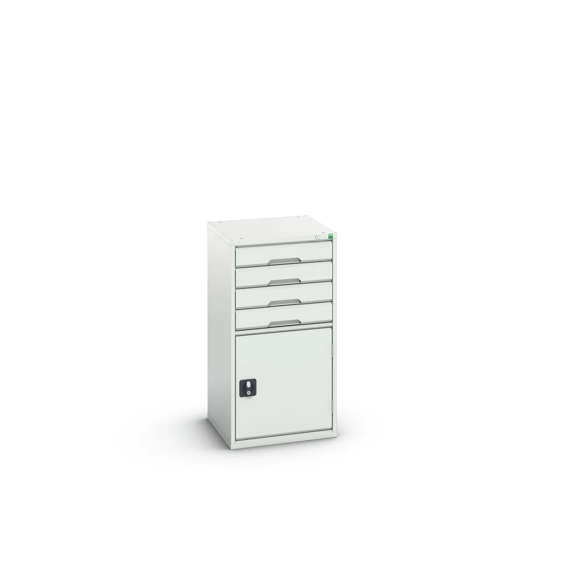Produktfoto 1 von Bott 4 Stahl Schubladenbehälter Schrank Hellgrau, 1000 mm x 525 mm x 550 mm
