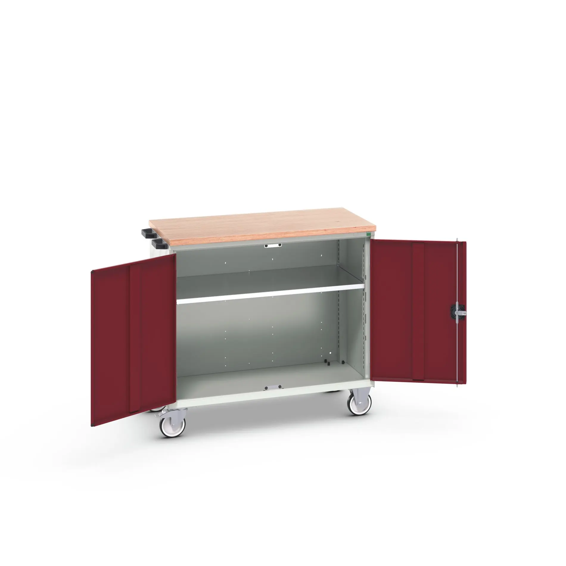 Produktfoto 1 von Bott Schrank Typ Beweglicher Schrank Freistehend 2 Tür/en 1 Regal/e 980 mm 1050mm Abschließbar 600 mm mit Rädern