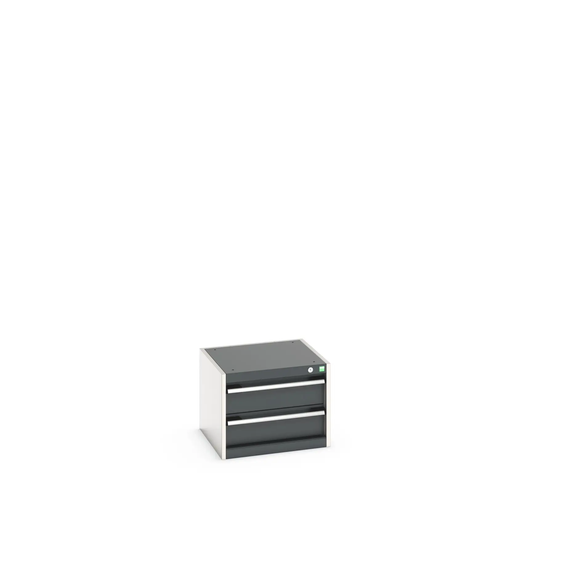 Produktfoto 1 von Bott 2 Stahl Schubladenbehälter Schrank Anthrazit, Hellgrau, 400 mm x 525 mm x 525 mm