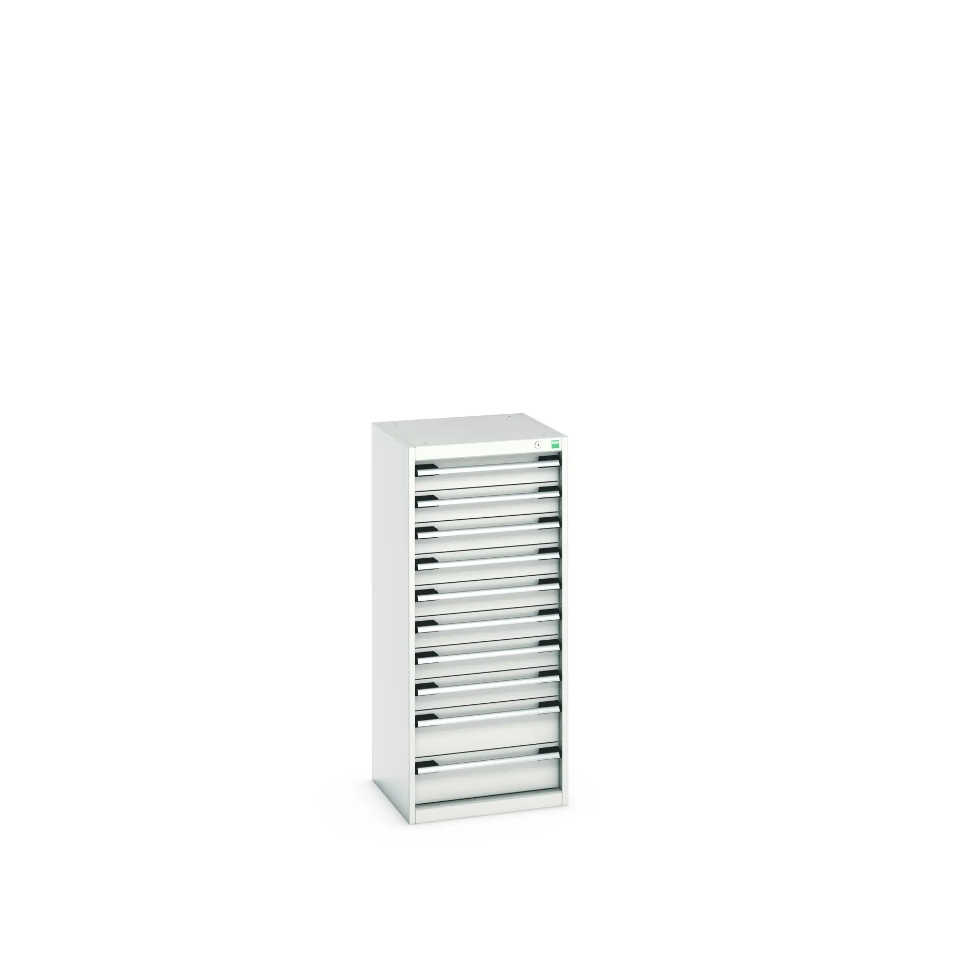 Produktfoto 1 von Bott 10 Stahl Schubladenbehälter Schrank Hellgrau, 1200 mm x 525 mm x 525 mm