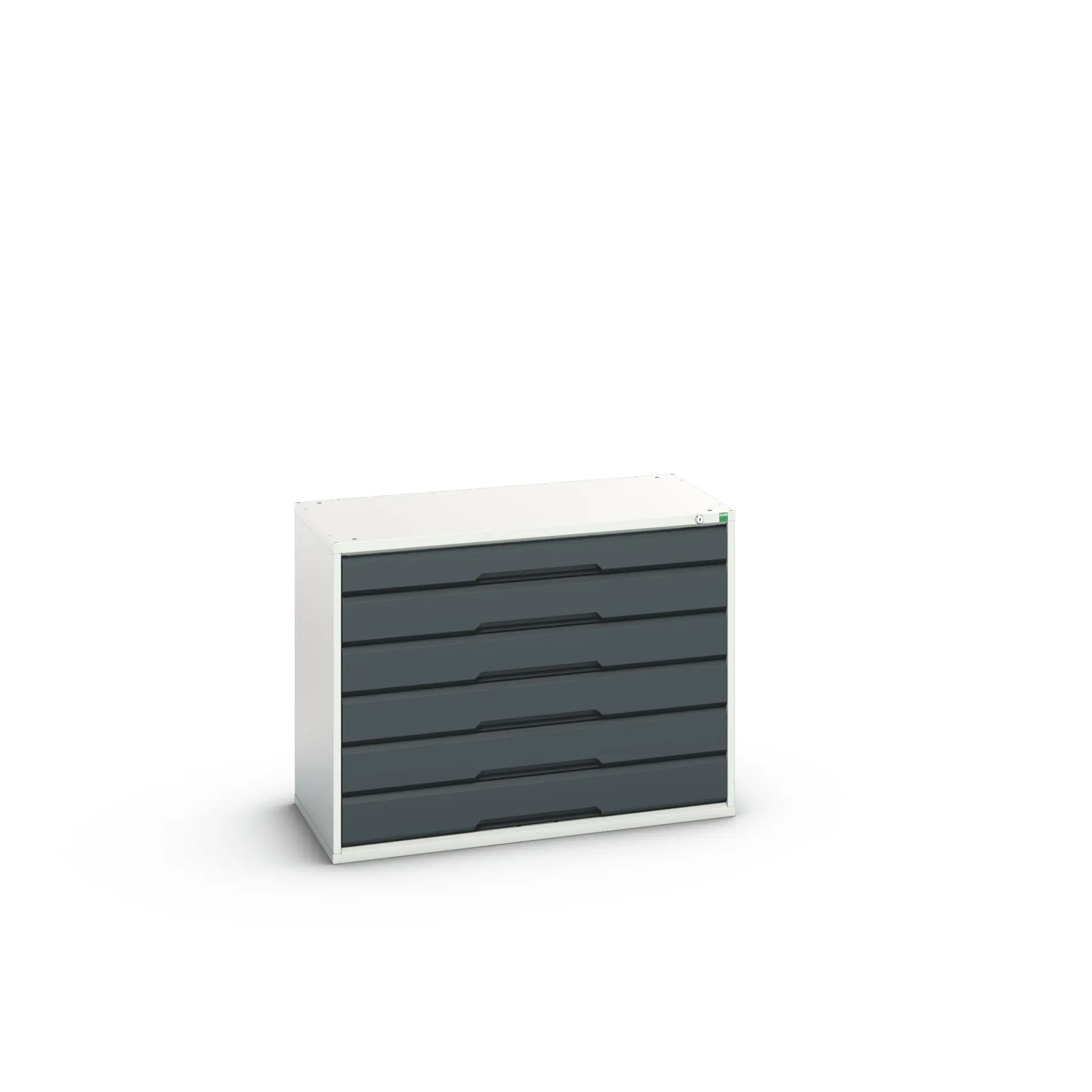 Produktfoto 1 von Bott 6 Stahl Schubladenbehälter Schrank Hellgrau, Anthrazit, 800 mm x 1050 mm x 550 mm