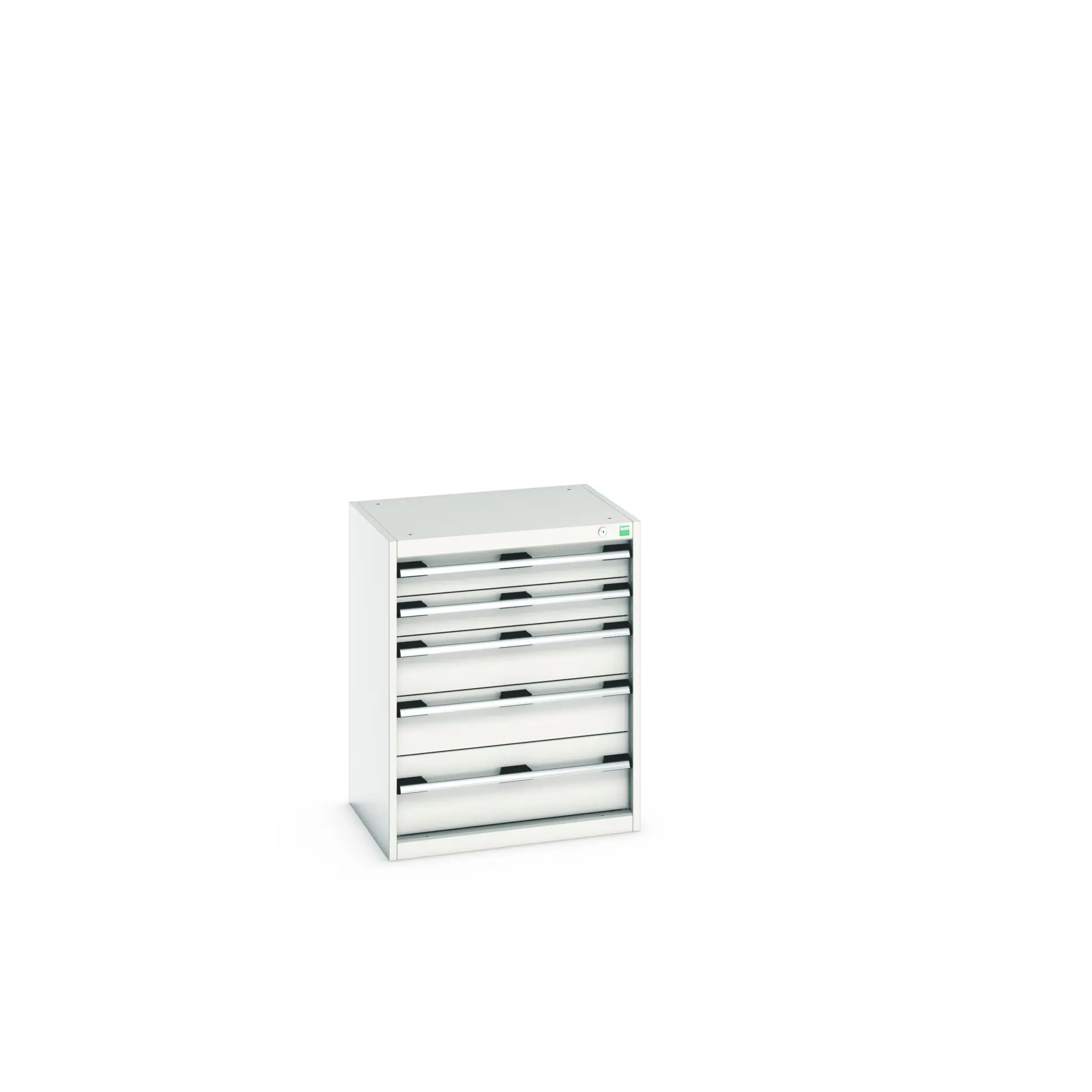 Produktfoto 1 von Bott 5 Stahl Schubladenbehälter Schrank Hellgrau, 800 mm x 650 mm x 525 mm