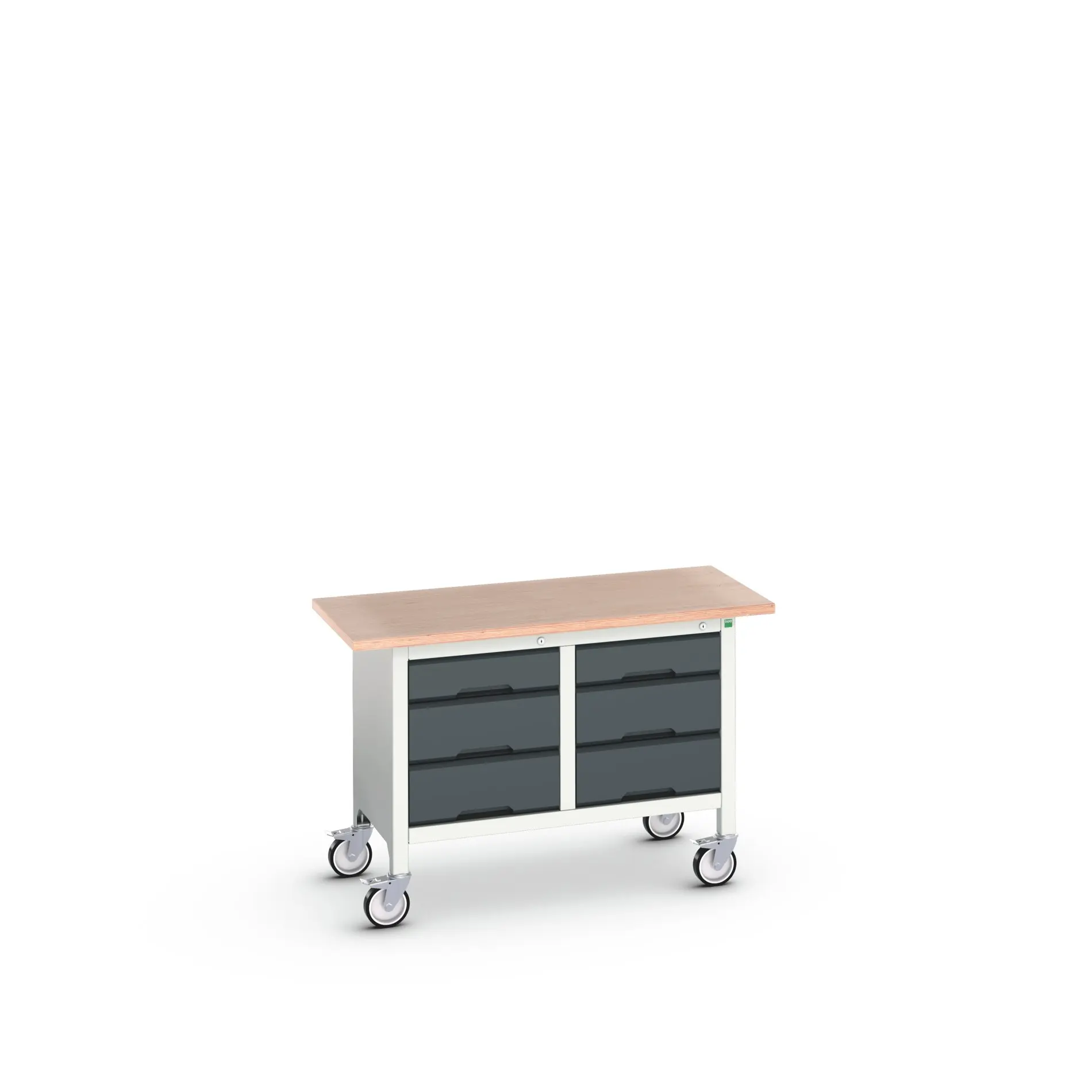 Produktfoto 1 von Bott Aufbewahrungsschrank Typ Aufbewahrungstisch Freistehend 6 Schublade/n 830 mm 1250 mm 600 mm mit Rädern Stahlblech