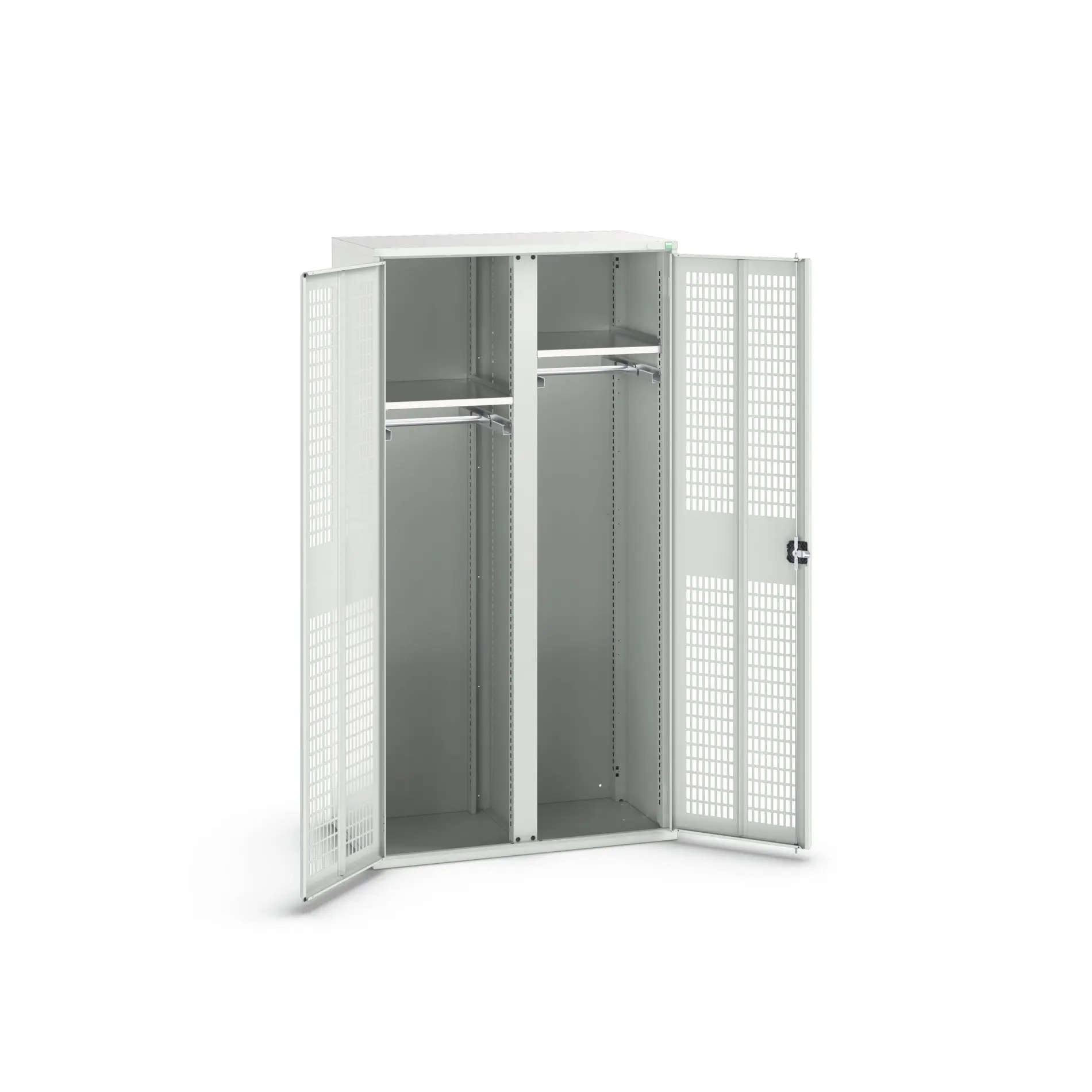 Produktfoto 1 von Bott Aufbewahrungsschrank Typ Bestückter Schrank 2 Tür/en 2 Regal/e 2000 mm 1050 mm Ja 550 mm Stahlblech