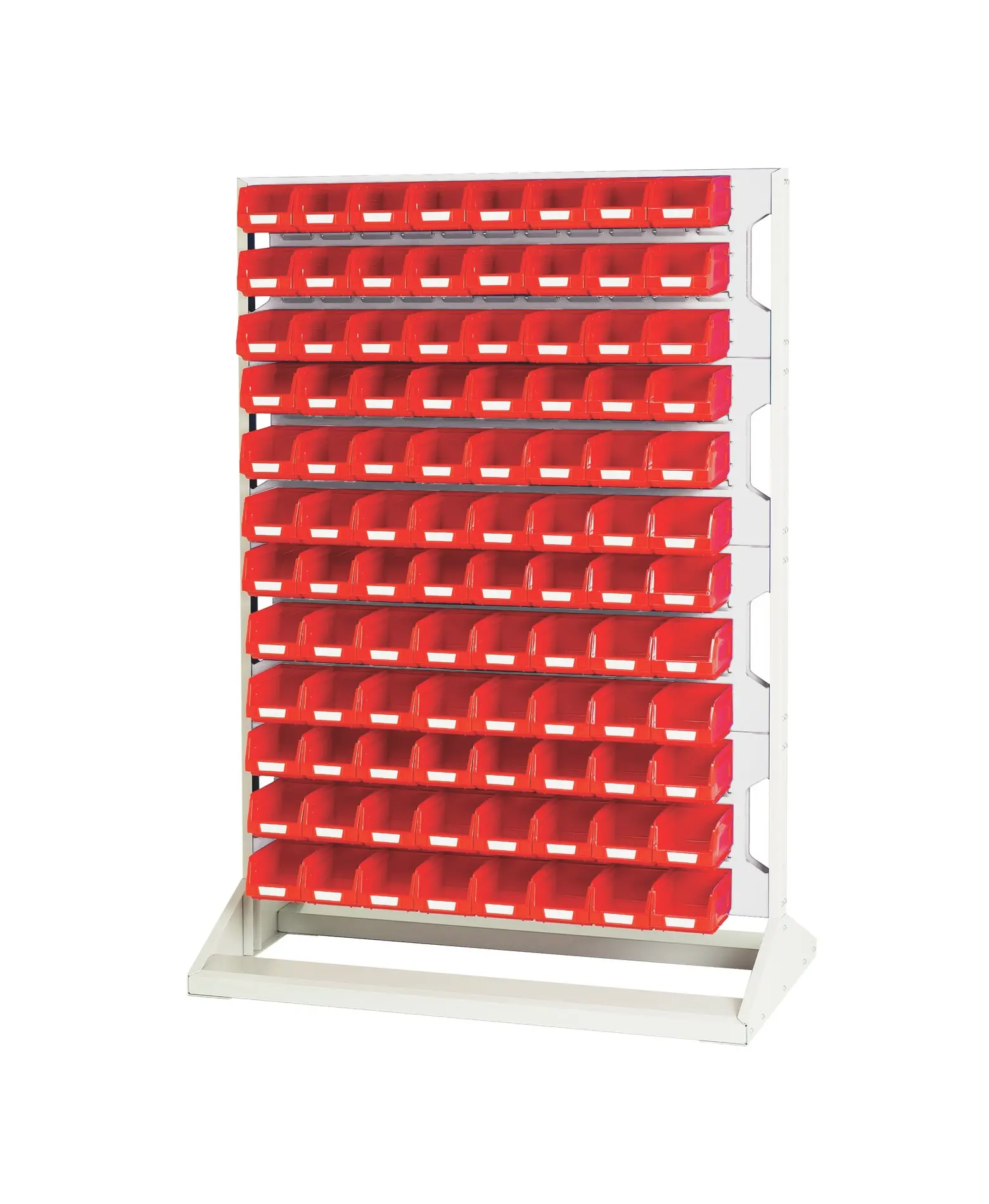 Produktfoto 1 von Bott Aufbewahrungseinheit mit geschlitzten Platten Hellgrau Stahl, 1450 mm x 1000 mm x 550 mm