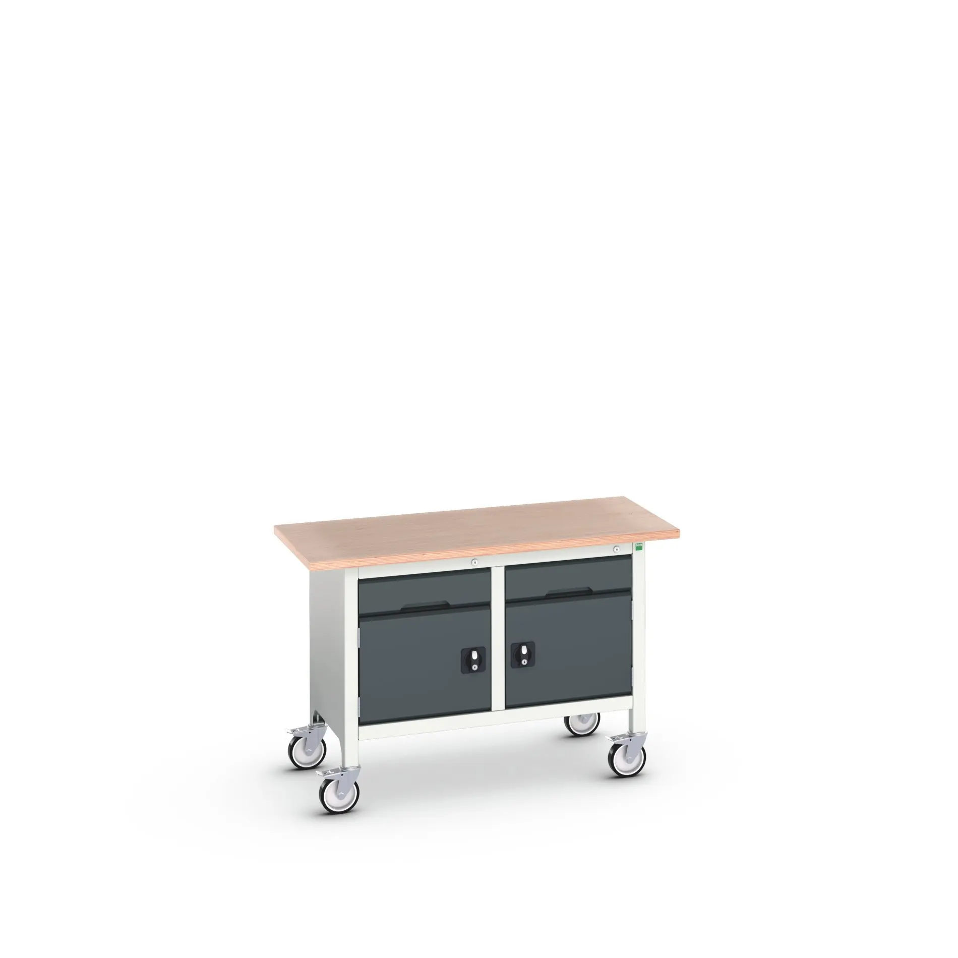 Produktfoto 1 von Bott Aufbewahrungsschrank Typ Aufbewahrungstisch Freistehend 2 Tür/en 2 Schublade/n 830 mm 1250 mm 600 mm mit Rädern