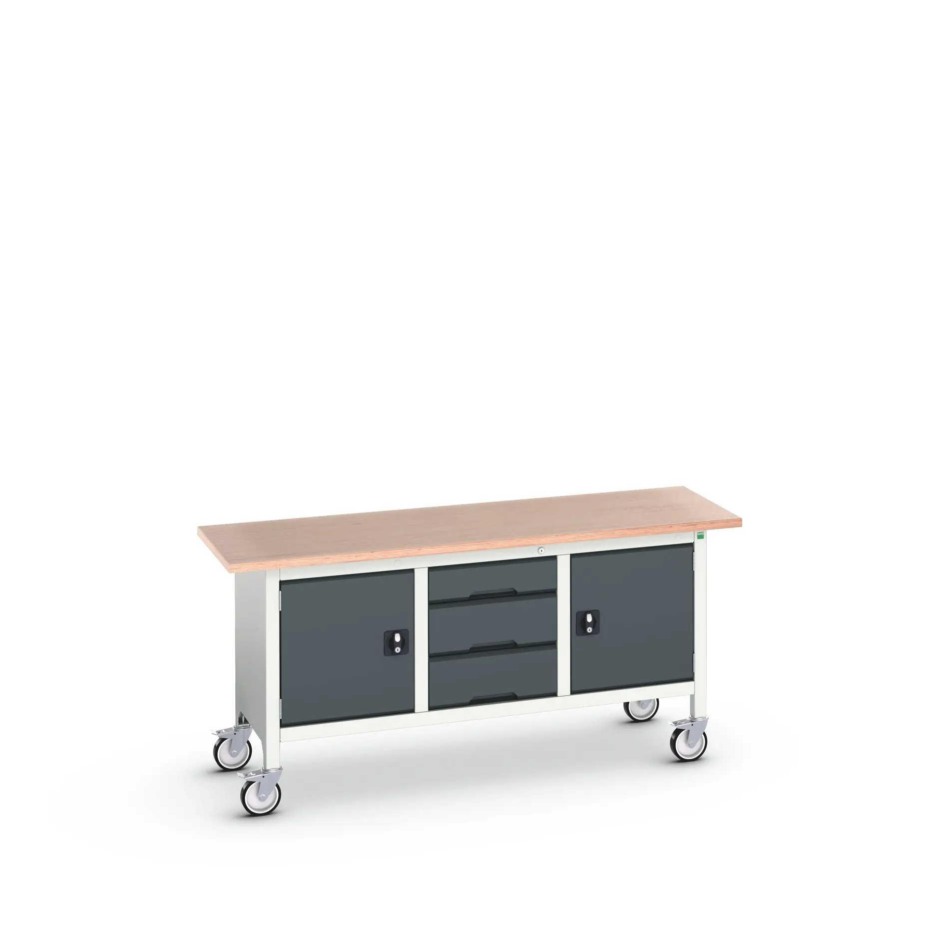 Produktfoto 1 von Bott Aufbewahrungsschrank Typ Aufbewahrungstisch Freistehend 2 Tür/en 3 Schublade/n 830 mm 1750 mm 600 mm mit Rädern
