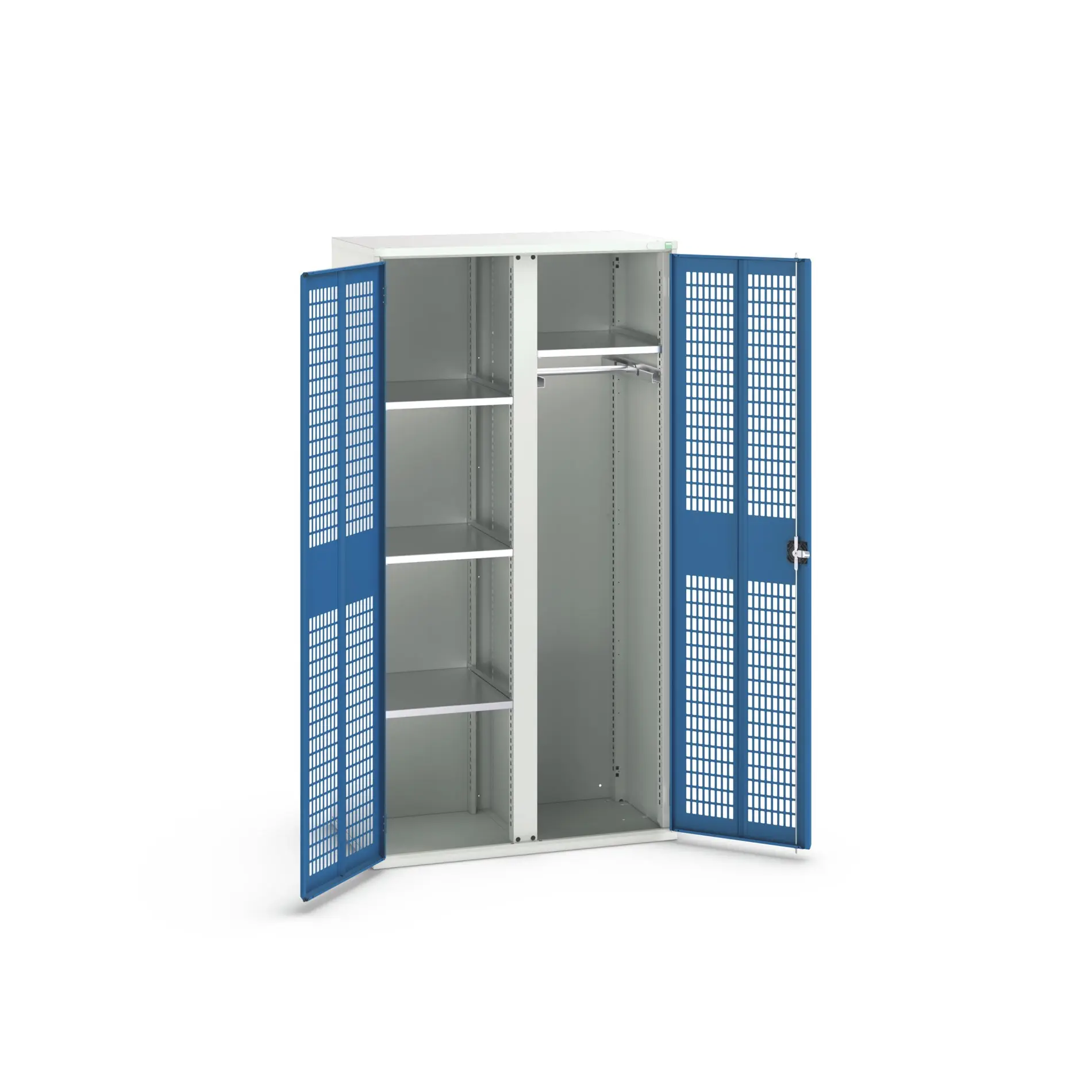Produktfoto 1 von Bott Aufbewahrungsschrank Typ Bestückter Schrank 2 Tür/en 4 Regal/e 2000 mm 1050 mm Ja 550 mm Stahlblech