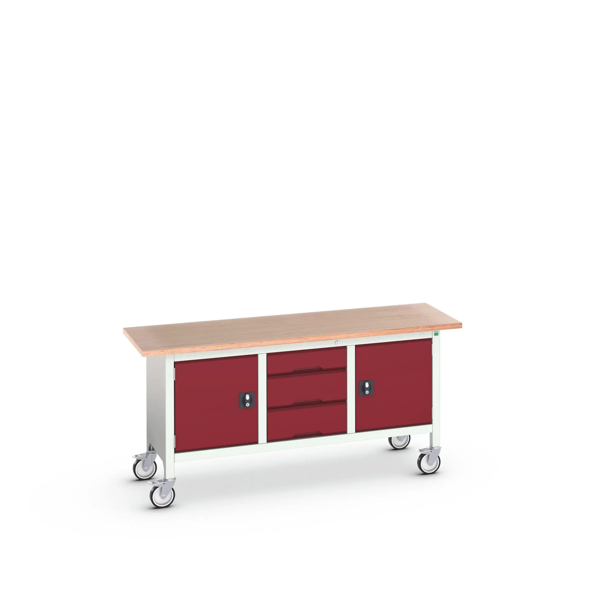 Produktfoto 1 von Bott Aufbewahrungsschrank Typ Aufbewahrungstisch Freistehend 2 Tür/en 3 Schublade/n 830 mm 1750 mm 600 mm mit Rädern