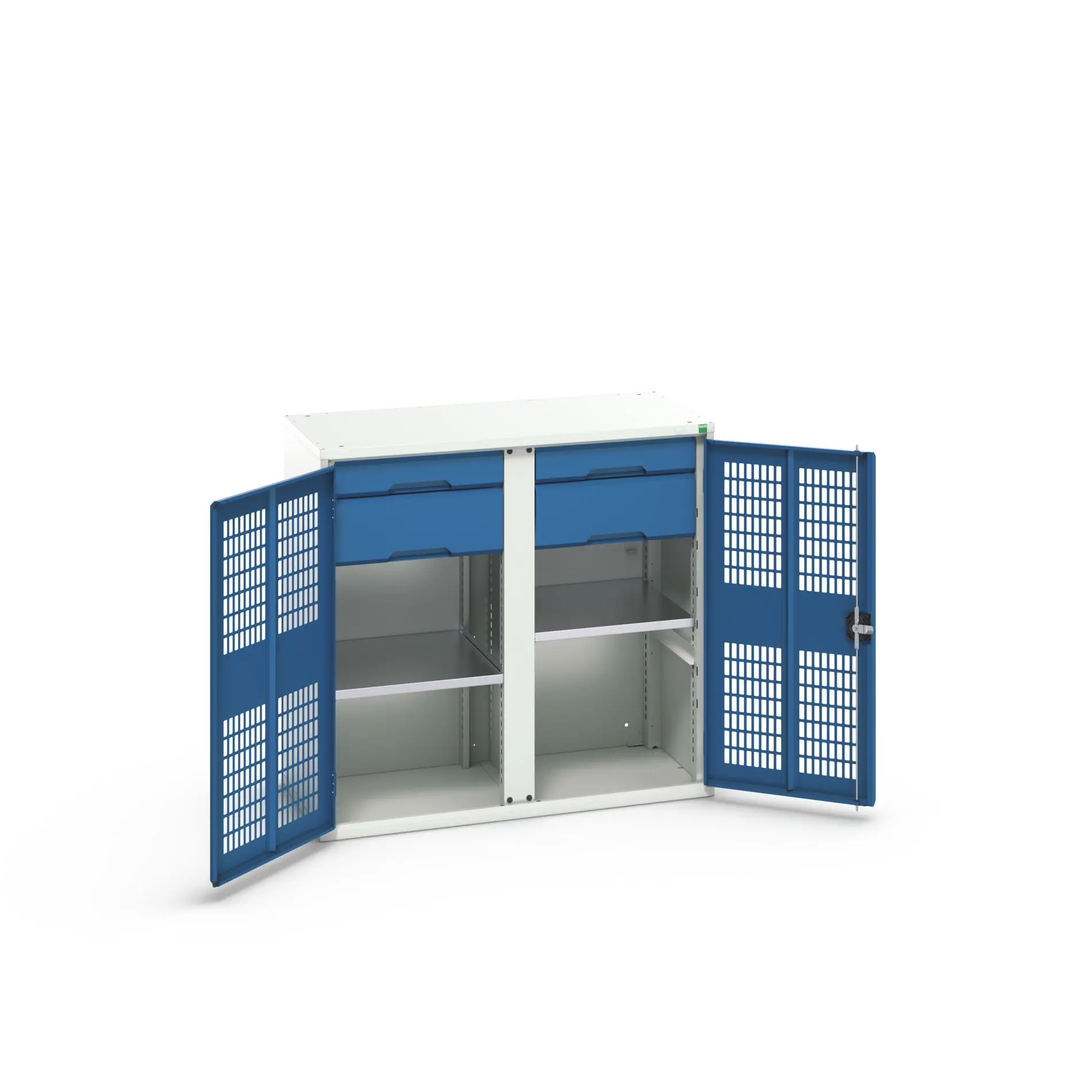 Produktfoto 1 von Bott Aufbewahrungsschrank Typ Bestückter Schrank 2 Tür/en 2 Regal/e 4 Schublade/n 1000 mm 1050 mm Ja 550 mm Stahlblech