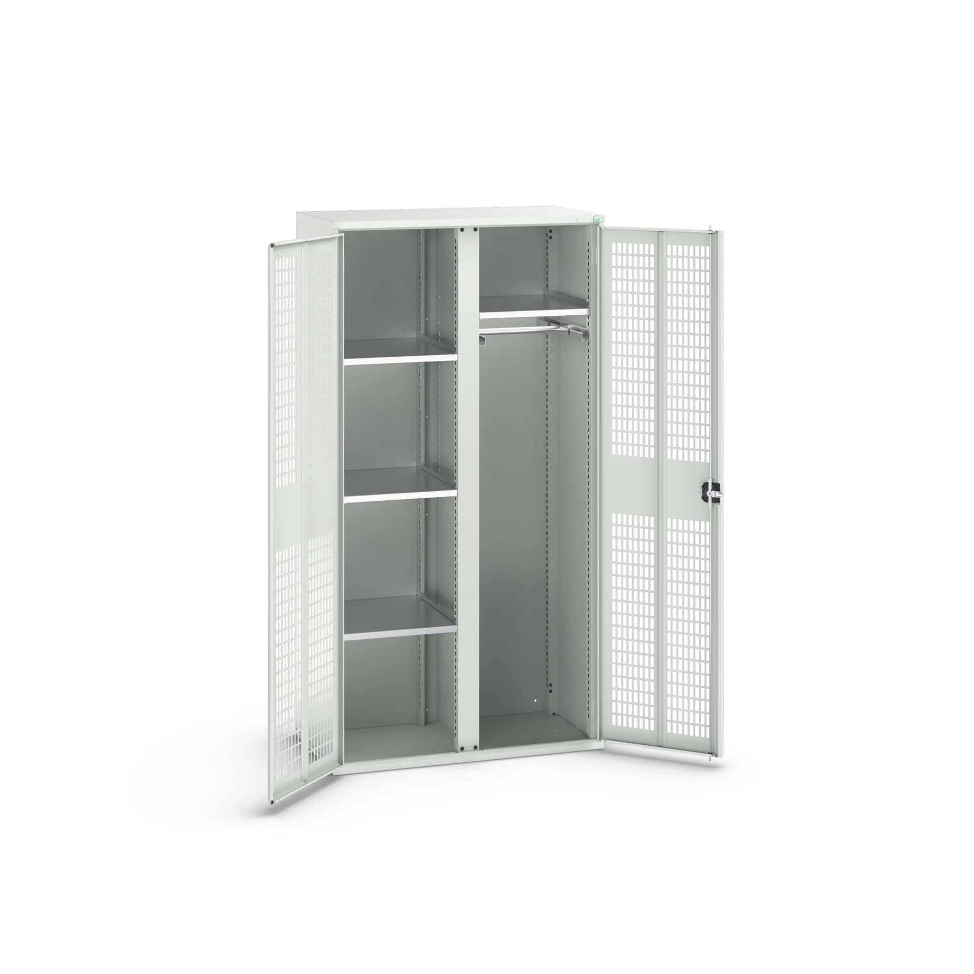 Produktfoto 1 von Bott Aufbewahrungsschrank Typ Bestückter Schrank 2 Tür/en 4 Regal/e 2000 mm 1050 mm Ja 550 mm Stahlblech