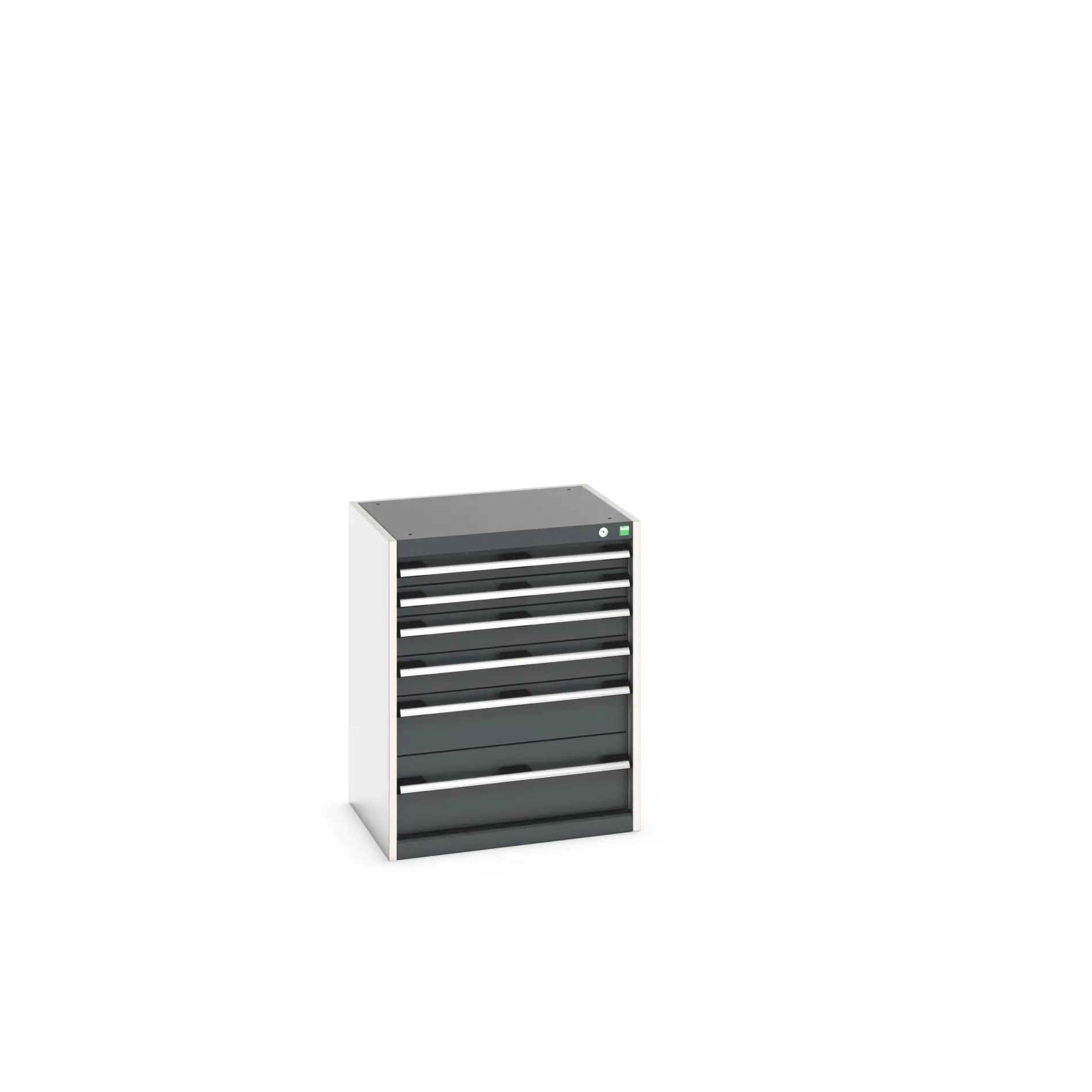 Produktfoto 1 von Bott 6 Stahl Schubladenbehälter Schrank Hellgrau, Anthrazit, 800 mm x 650 mm x 525 mm