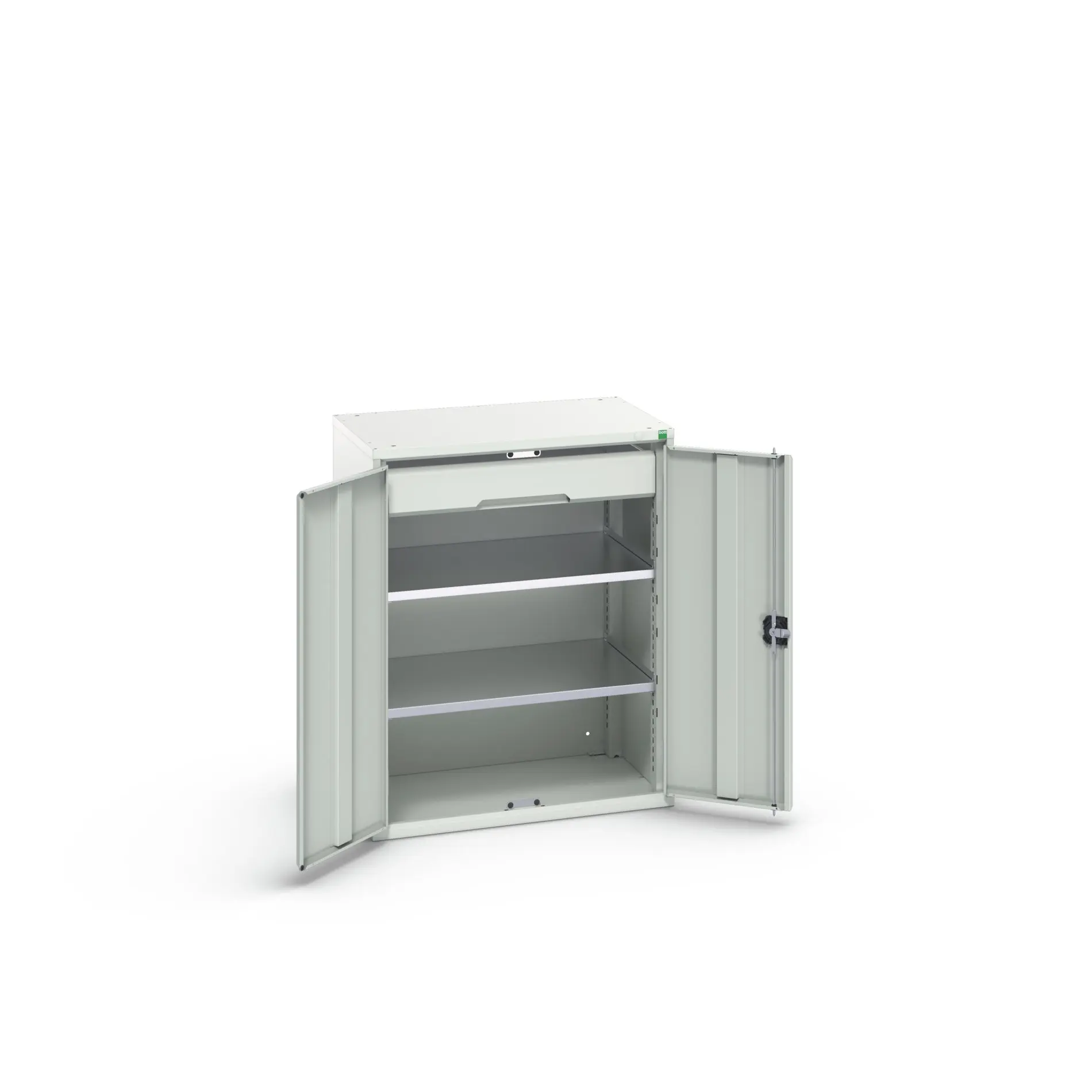 Produktfoto 1 von Bott Aufbewahrungsschrank Typ Bestückter Schrank 2 Tür/en 2 Regal/e 1 Schublade/n 1000 mm 80 mm Ja 550 mm Stahlblech