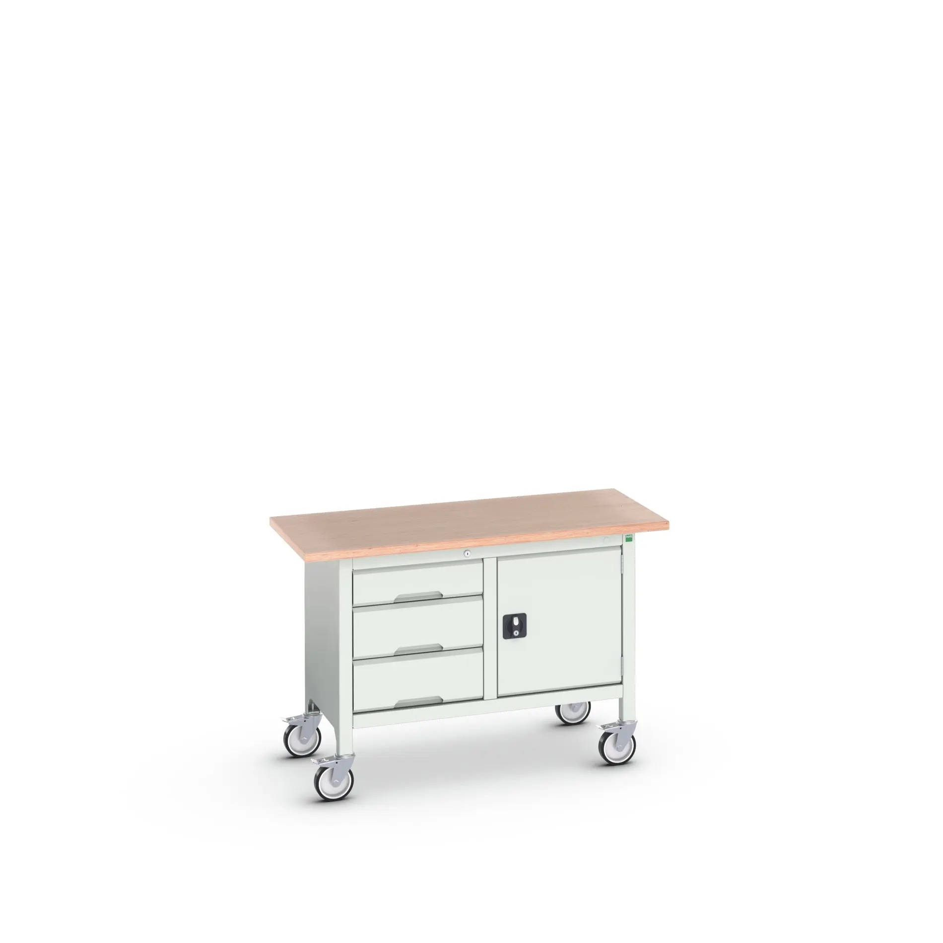 Produktfoto 1 von Bott Aufbewahrungsschrank Typ Aufbewahrungstisch Freistehend 1 Regal/e 3 Schublade/n 830 mm 1250 mm 600 mm mit Rädern