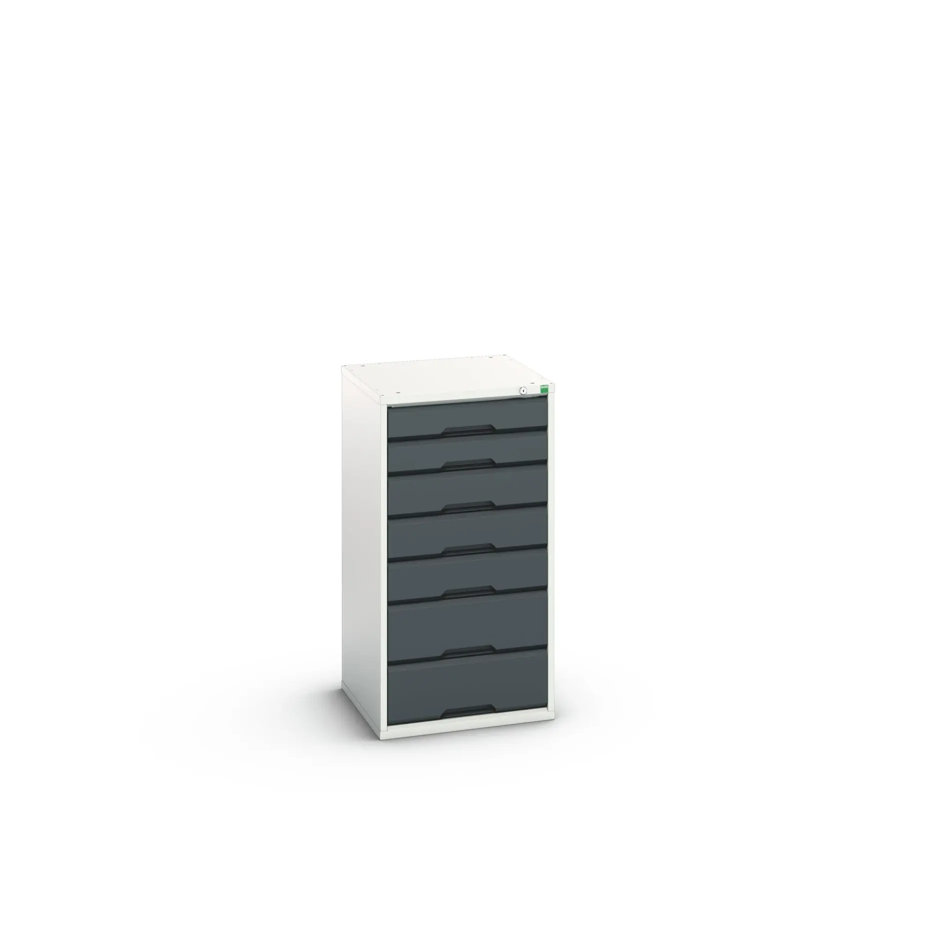 Produktfoto 1 von Bott 7 Stahl Schubladenbehälter Schrank Hellgrau, Anthrazit, 1000 mm x 525 mm x 550 mm