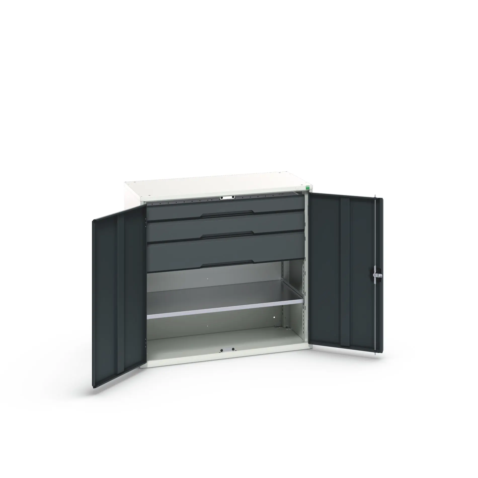 Produktfoto 1 von Bott Aufbewahrungsschrank Typ Bestückter Schrank 2 Tür/en 1 Regal/e 3 Schublade/n 1000 mm 1050 mm Ja 550 mm Stahlblech