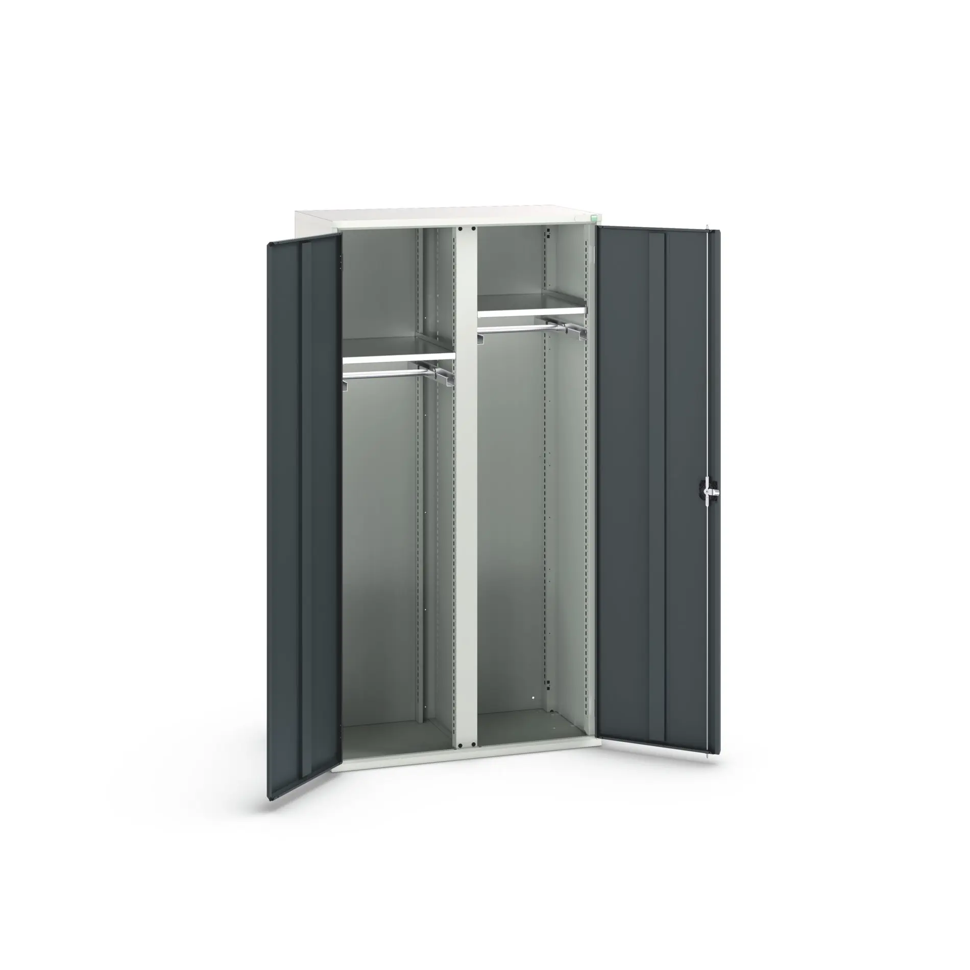 Produktfoto 1 von Bott Aufbewahrungsschrank Typ Bestückter Schrank 2 Tür/en 2 Regal/e 2000 mm 1050 mm Ja 550 mm Stahlblech