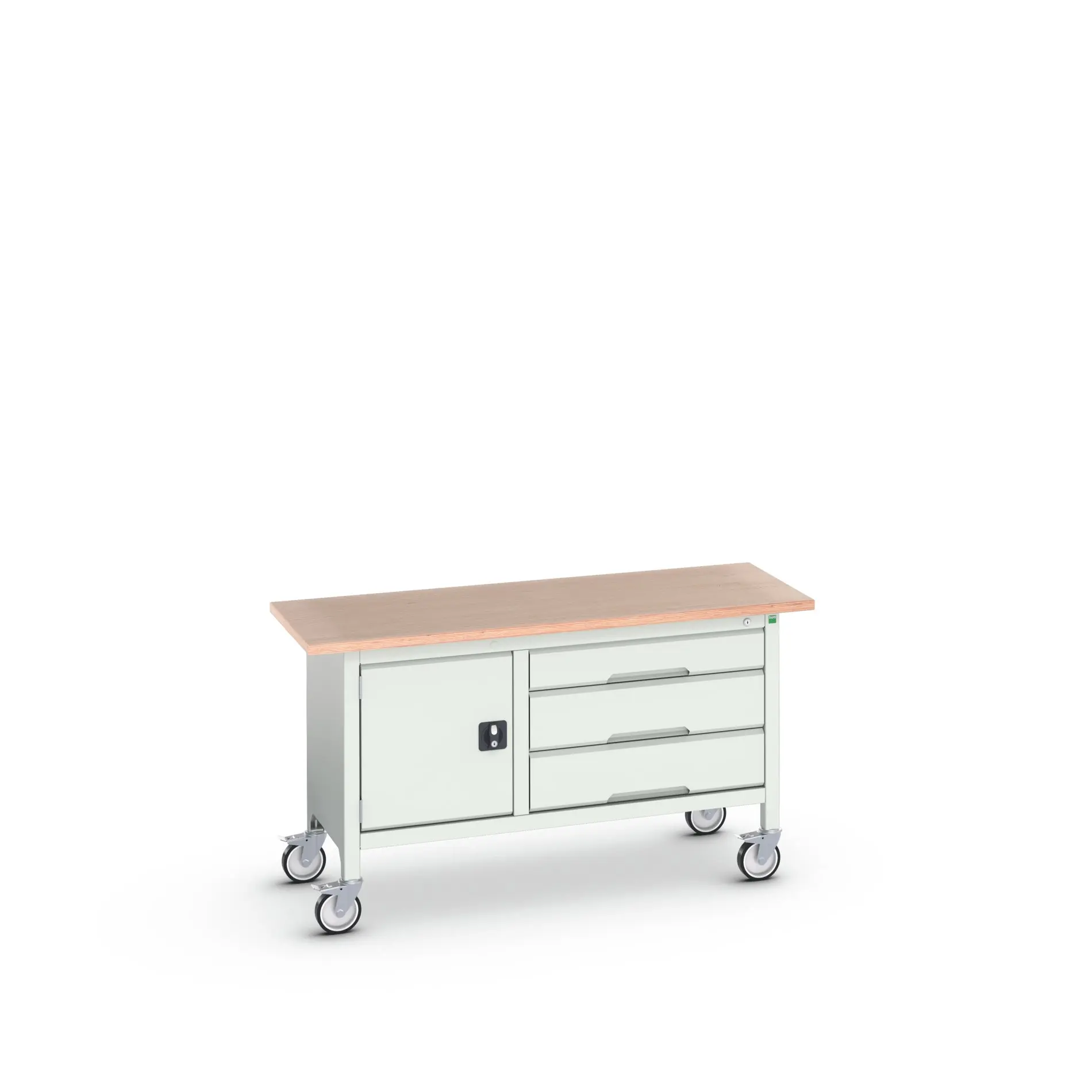 Bott Aufbewahrungsschrank Typ Aufbewahrungstisch Freistehend 1 Tür/en 3 Schublade/n 830 mm 1500 mm 600 mm mit Rädern