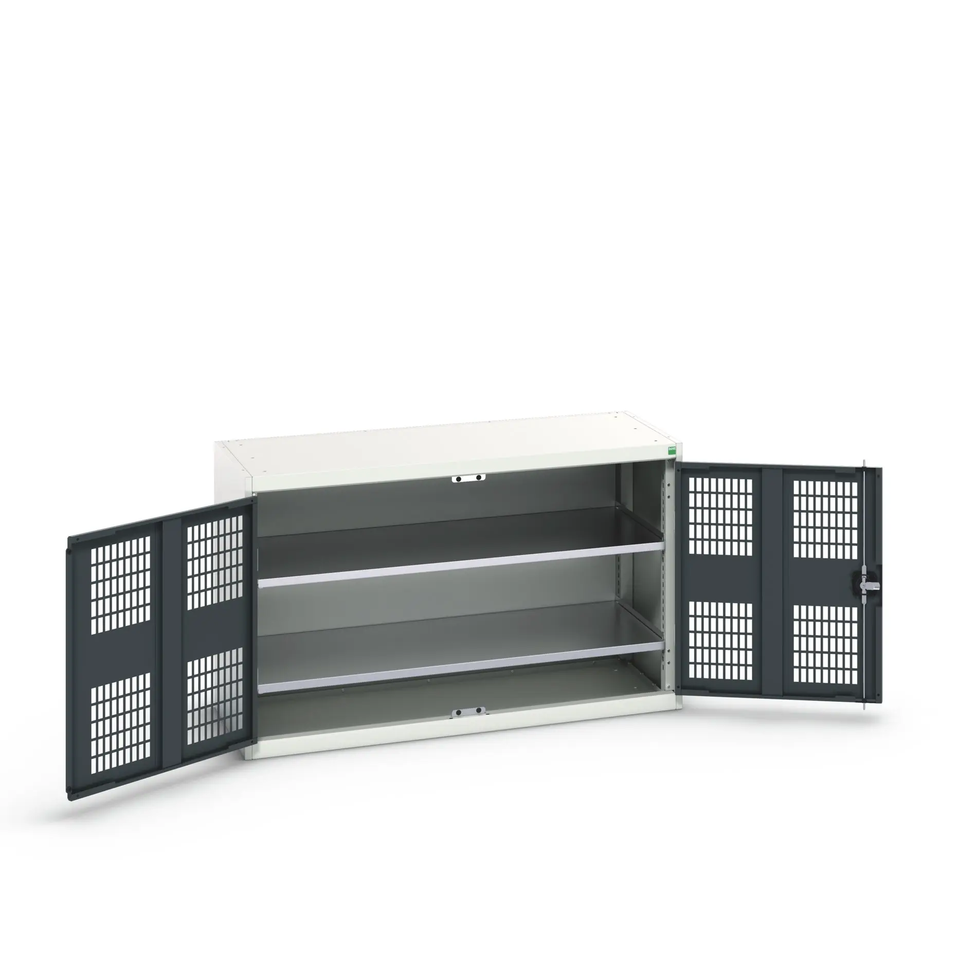 Produktfoto 1 von Bott Aufbewahrungsschrank Typ Regalschrank 2 Tür/en 2 Regal/e 800 mm 1300 mm Ja 550 mm Stahlblech