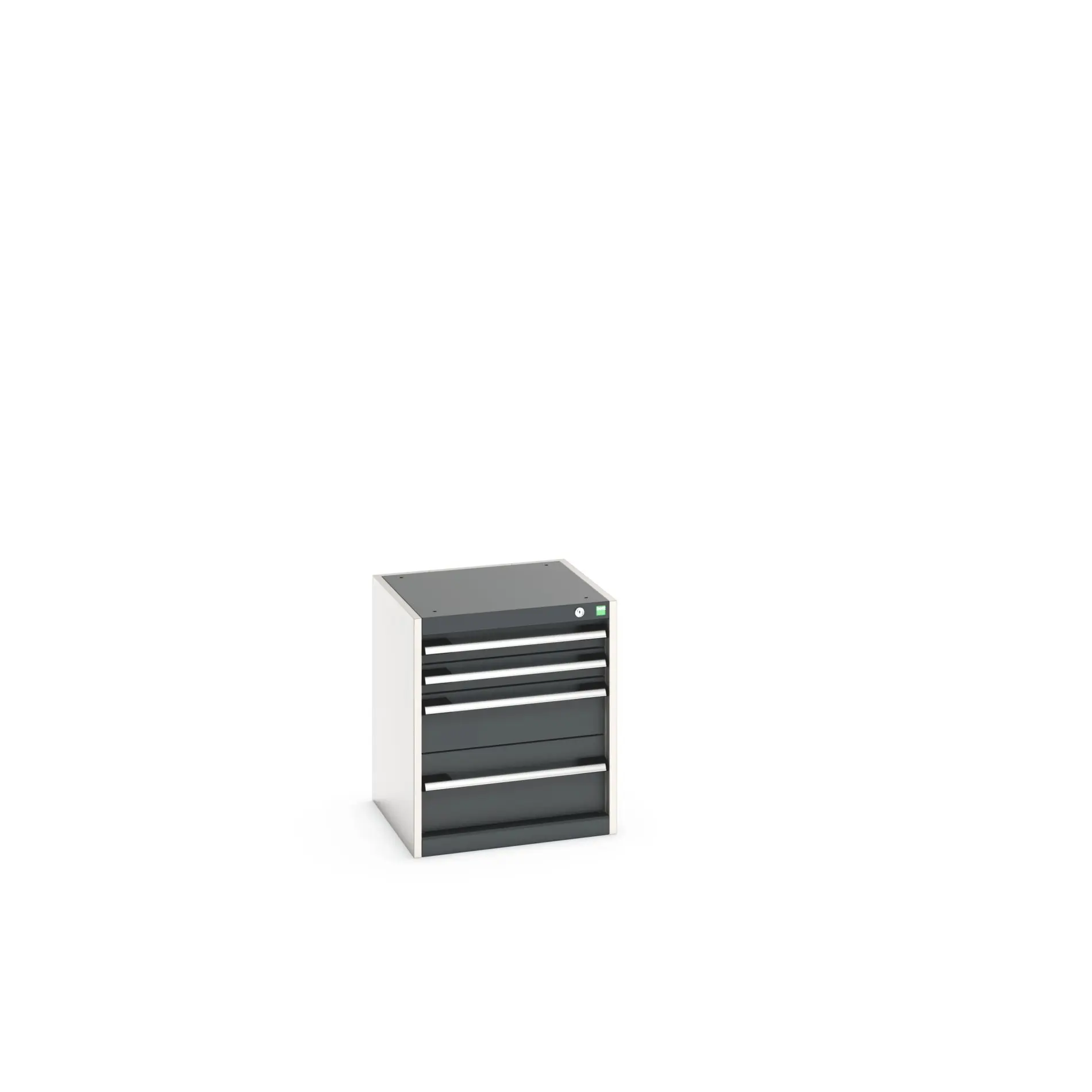 Produktfoto 1 von Bott 4 Stahl Schubladenbehälter Schrank Anthrazit, Hellgrau, 600 mm x 525 mm x 525 mm