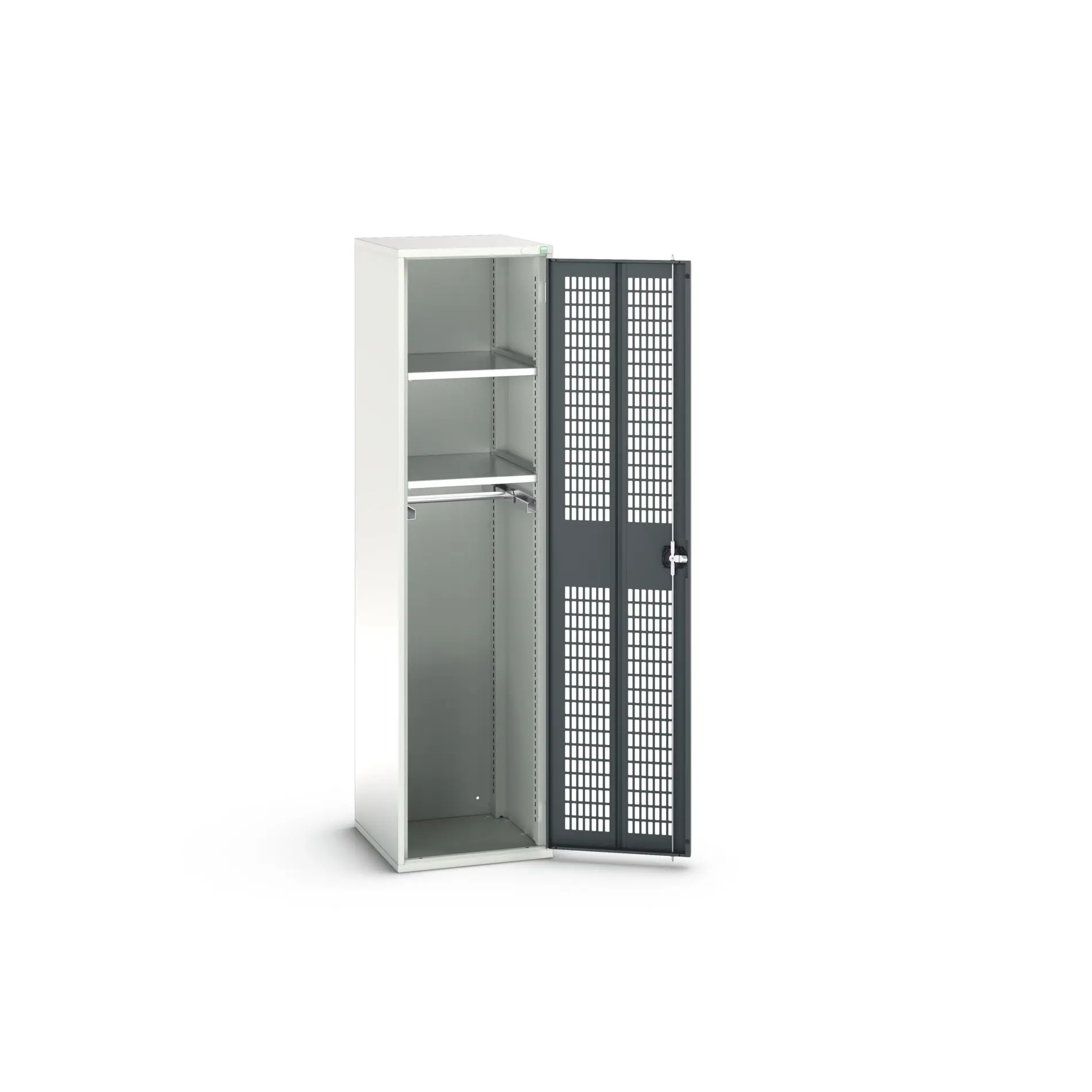 Produktfoto 1 von Bott Aufbewahrungsschrank Typ Bestückter Schrank 1 Tür/en 2 Regal/e 2000 mm 525 mm Ja 550 mm Stahlblech