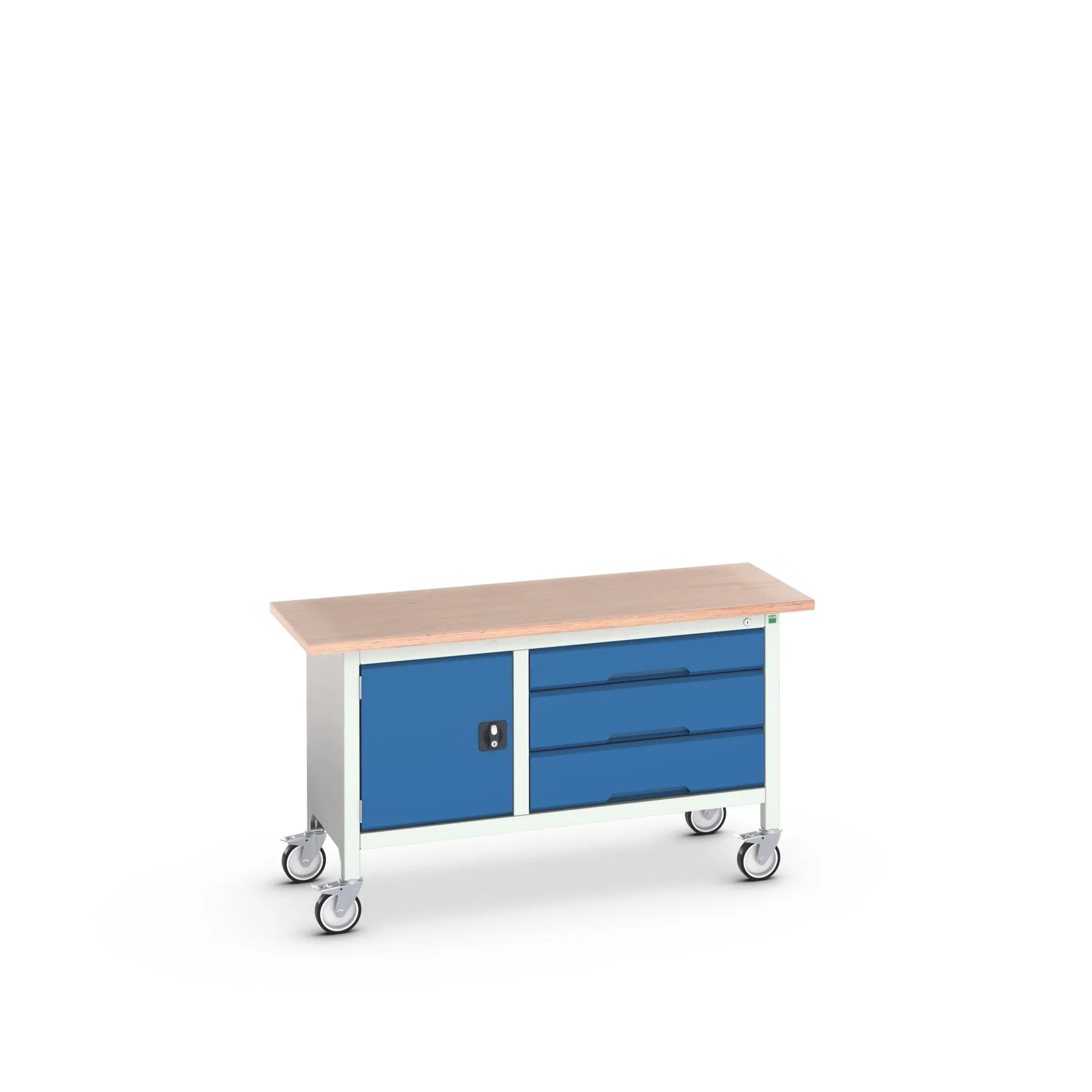 Produktfoto 1 von Bott Aufbewahrungsschrank Typ Aufbewahrungstisch Freistehend 1 Tür/en 3 Schublade/n 830 mm 1500 mm 600 mm mit Rädern